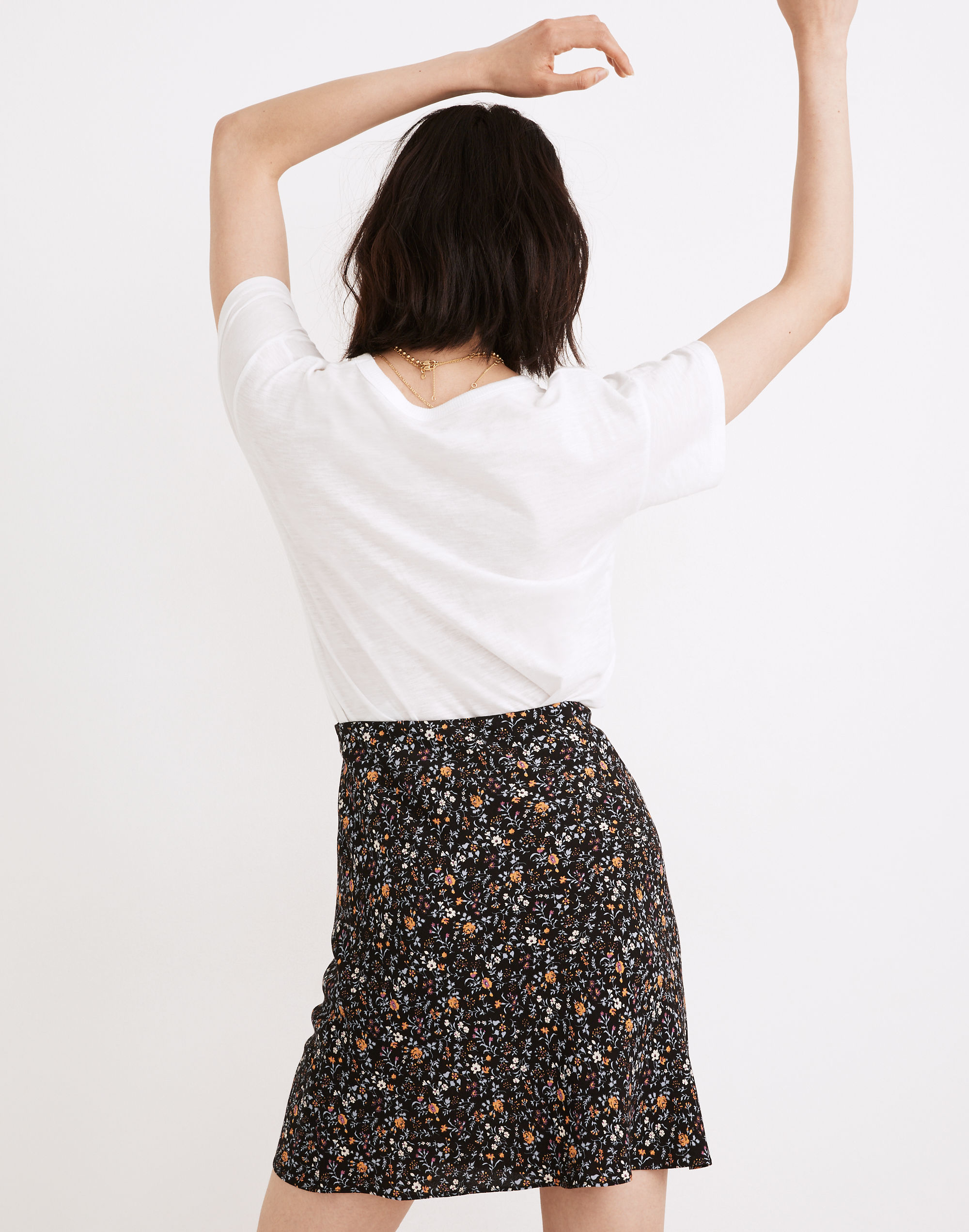 Mini Slip Skirt in Folkmagic Floral