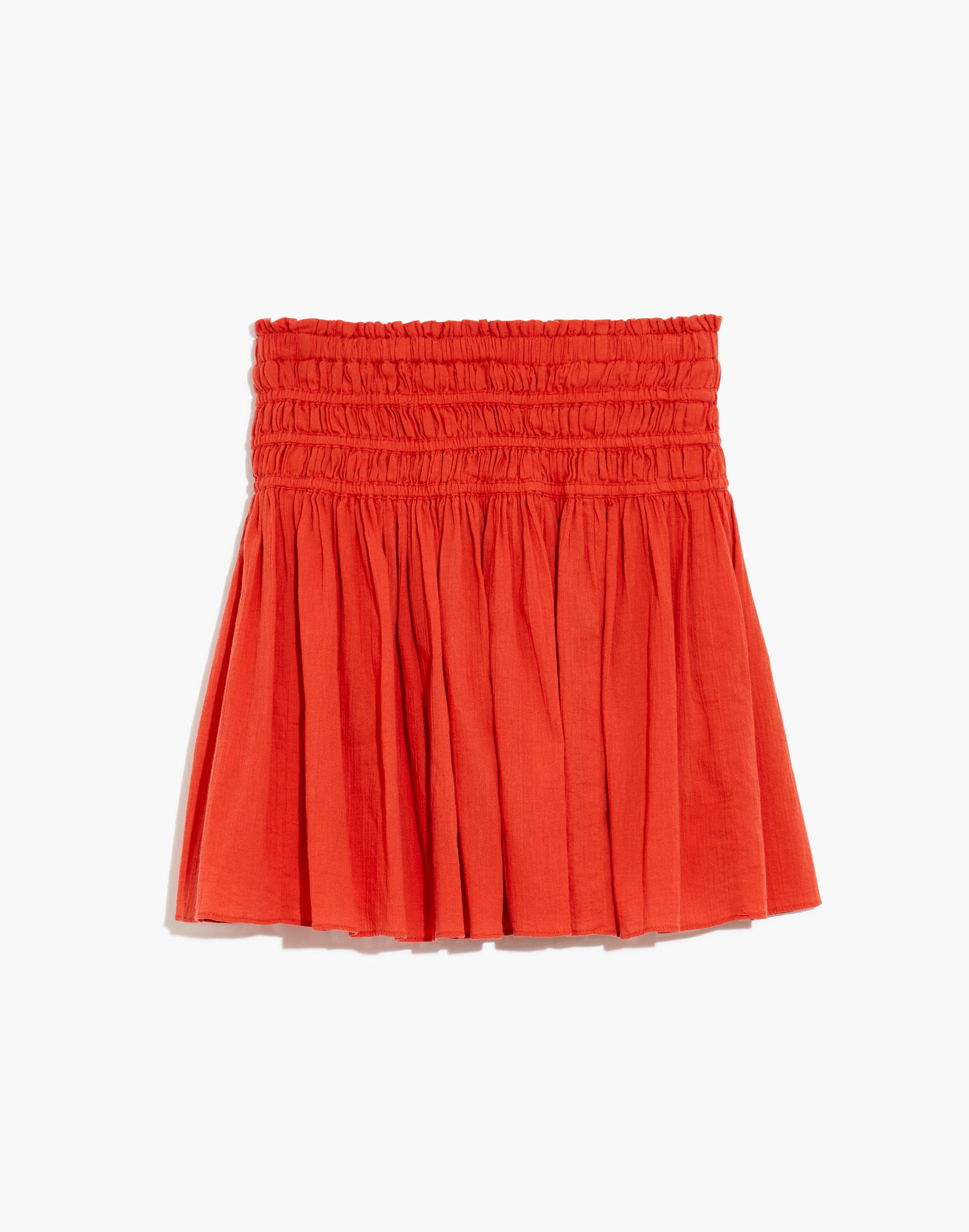 Smocked Pull-On Mini Skirt