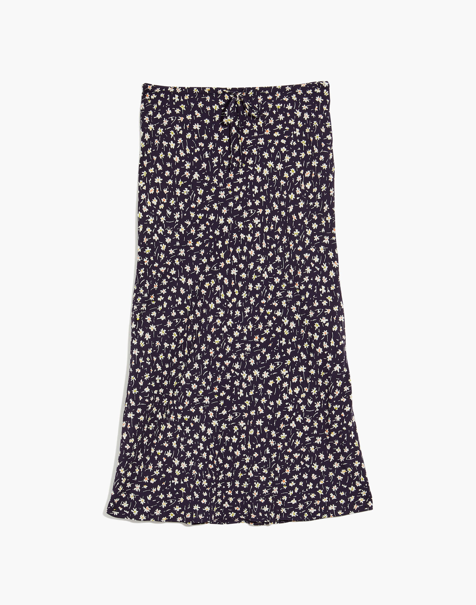 Drawstring Midi Slip Skirt in Sweet Floral