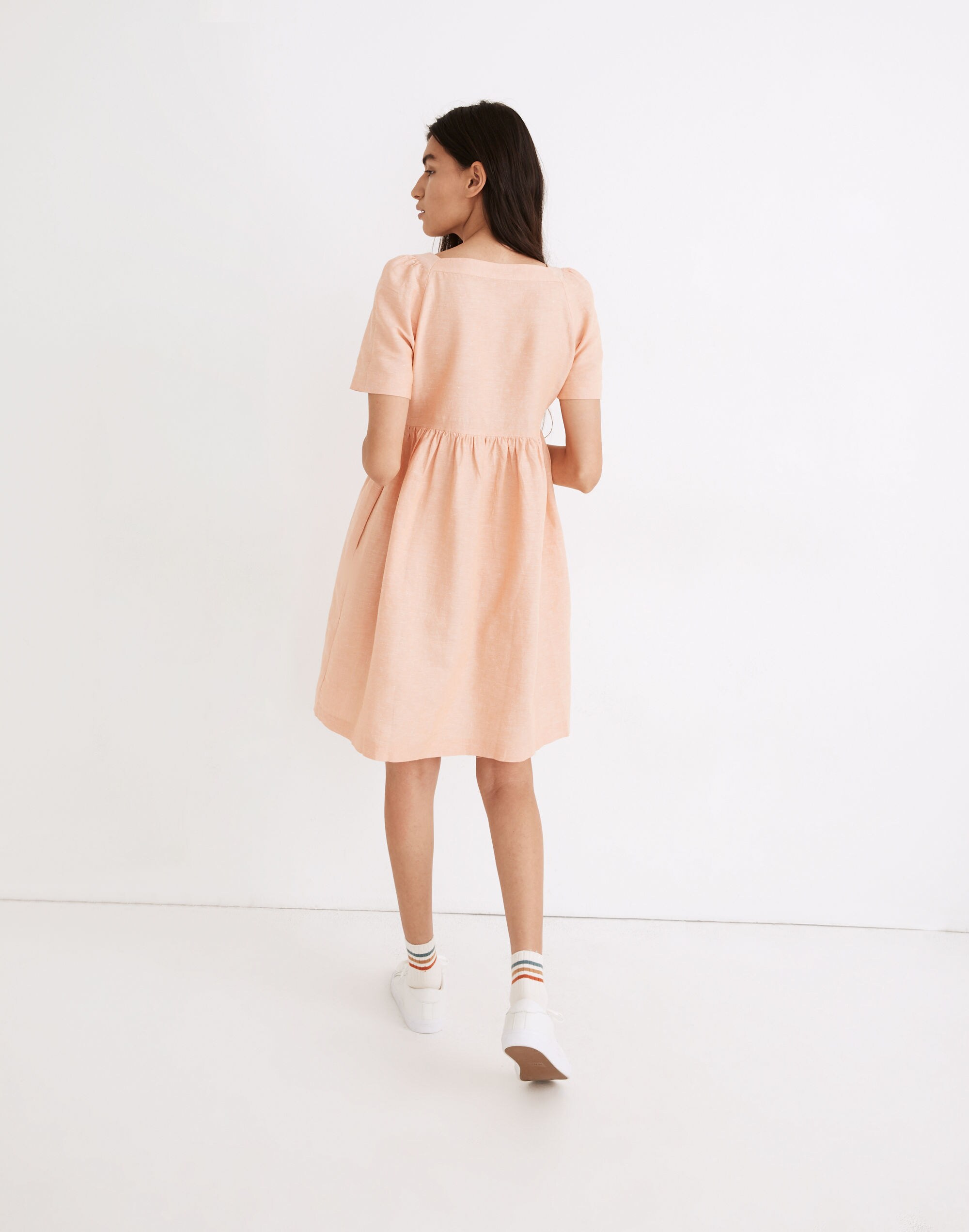 Linen-Blend Allie Mini Dress