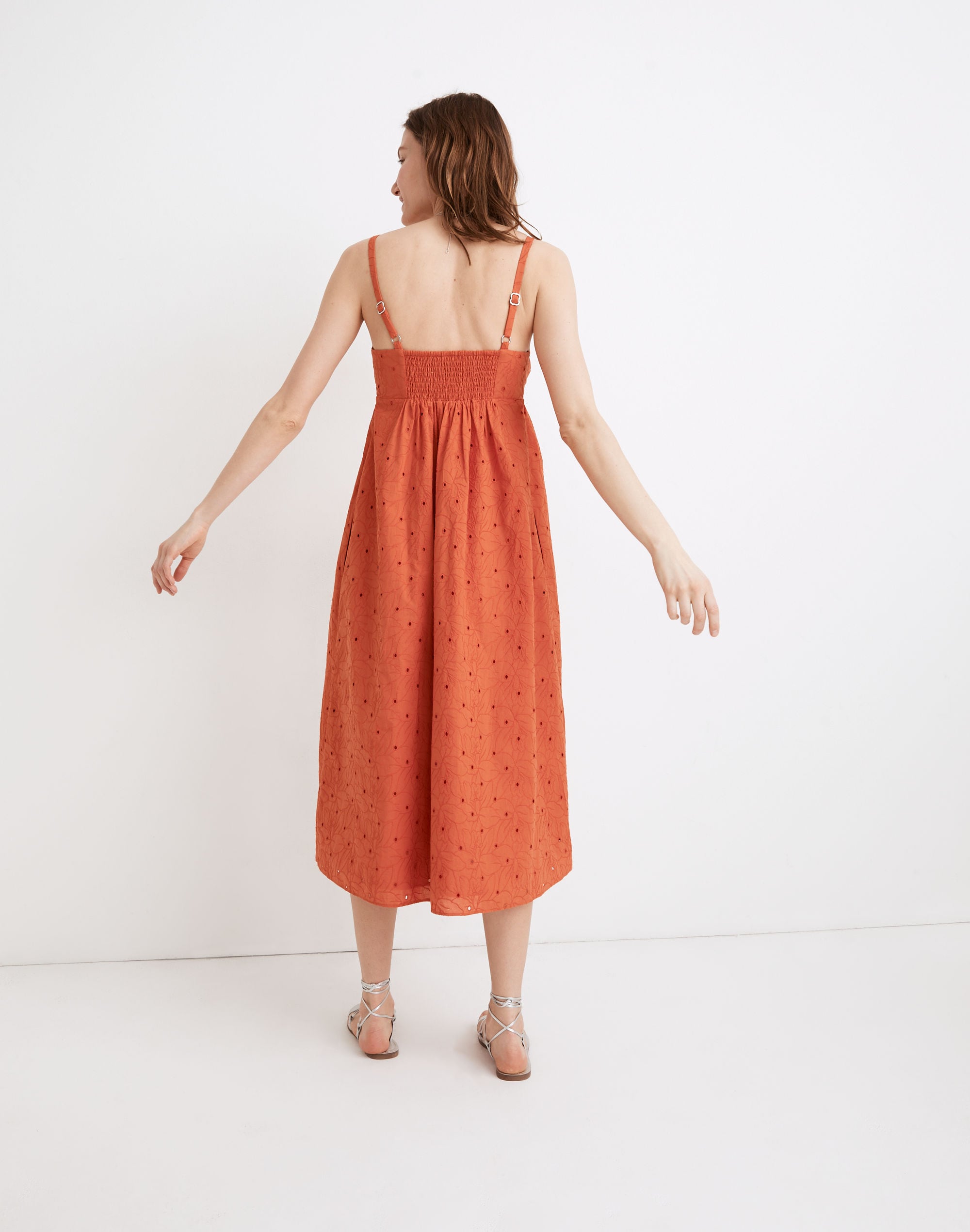 Eyelet Summertime Cami Midi Dress
