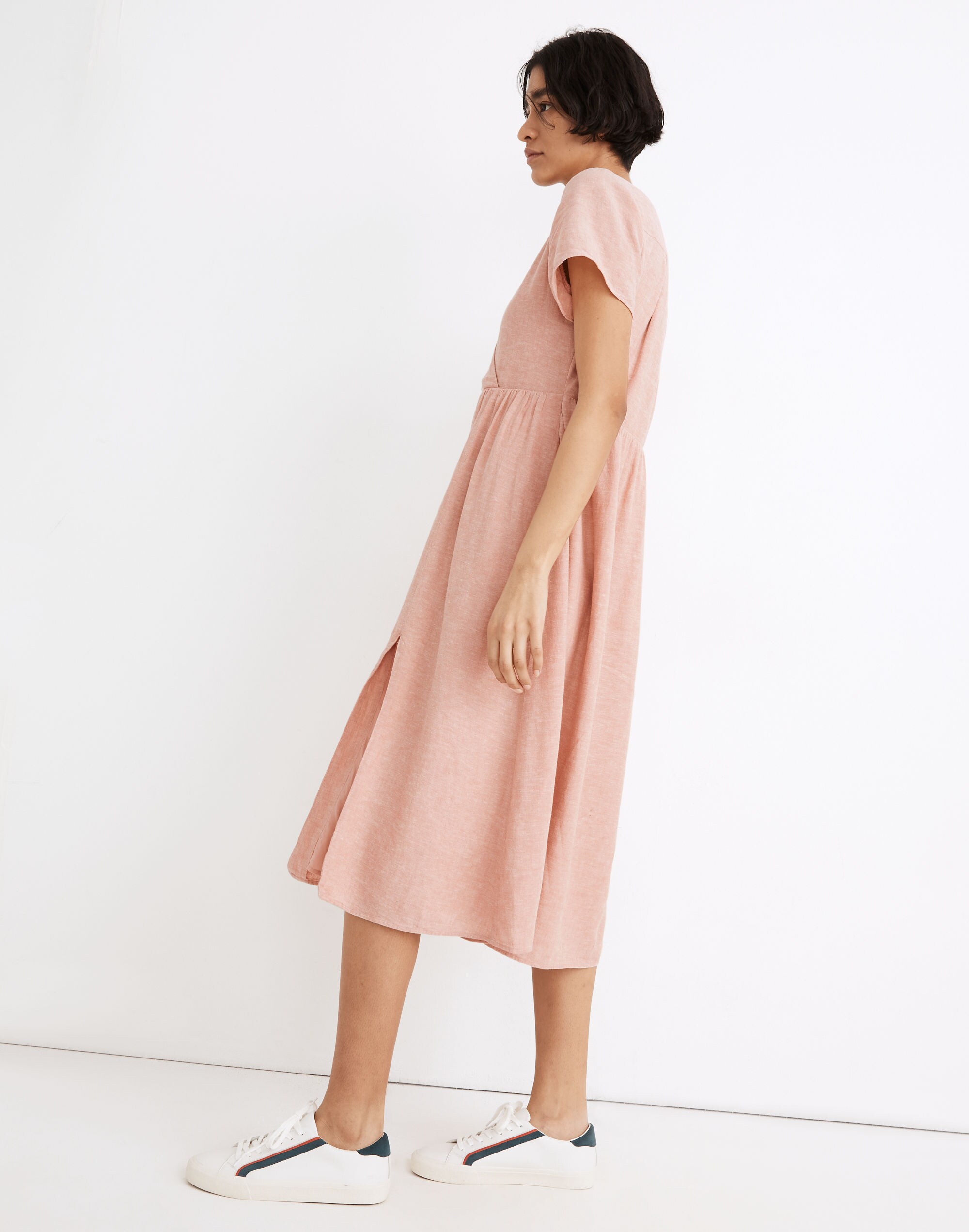 Petite Linen-Blend Clara Midi Dress