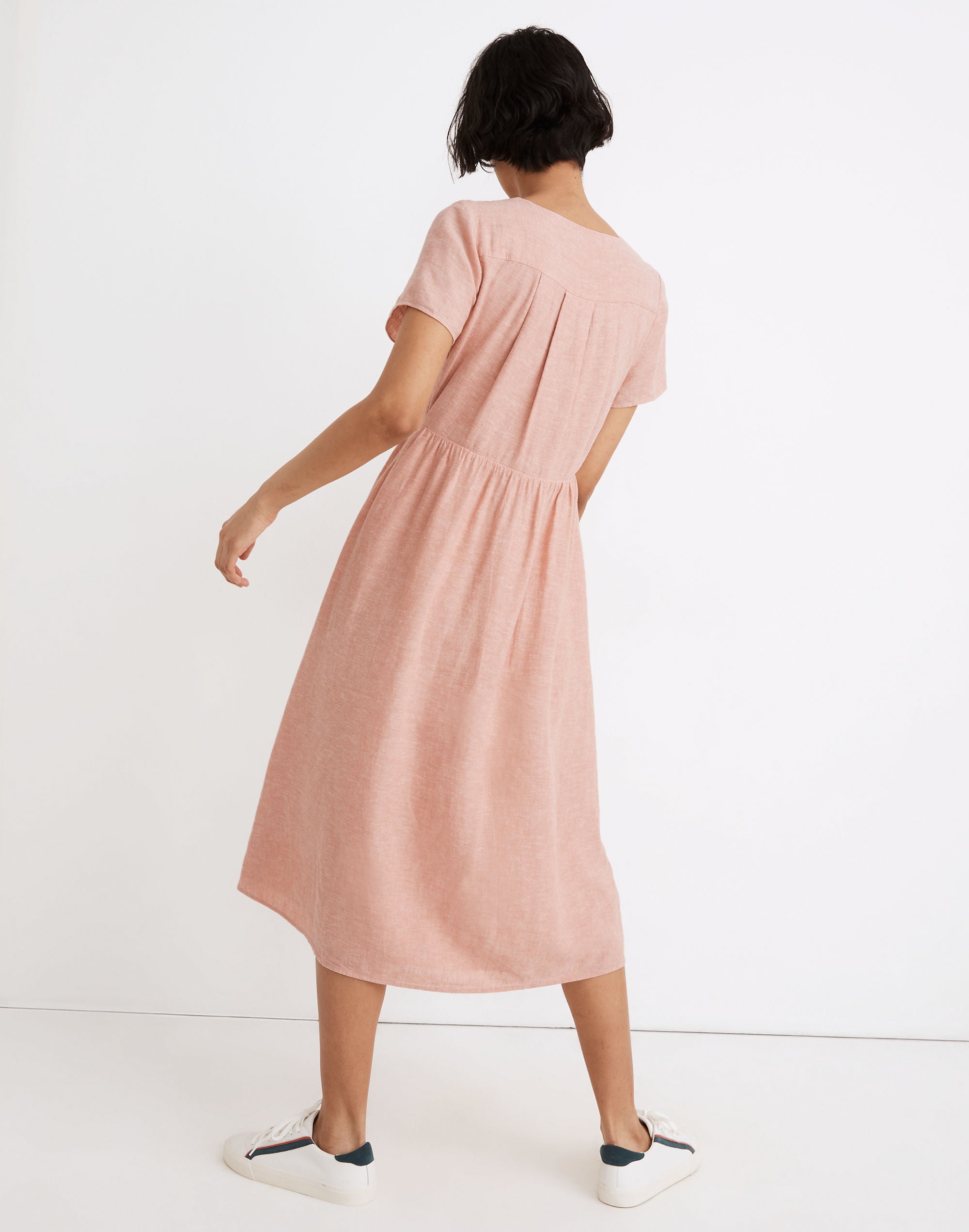 Petite Linen-Blend Clara Midi Dress