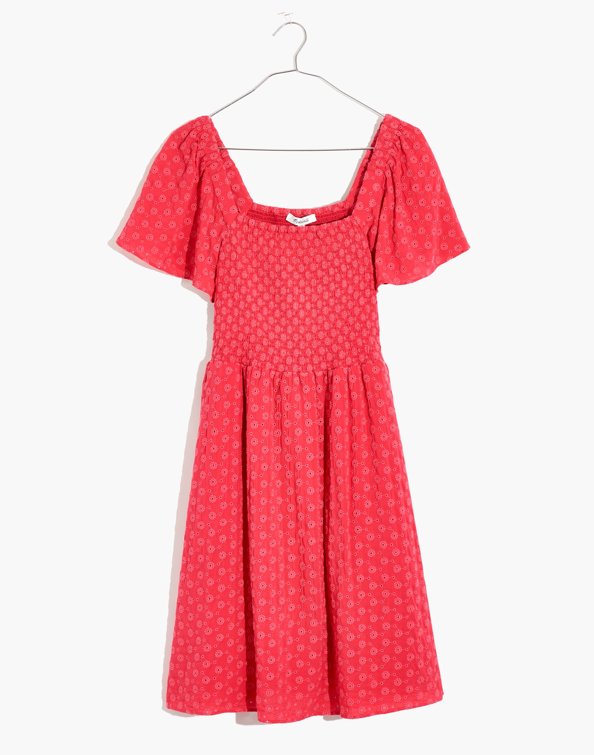 Eyelet Lucie Smocked Mini Dress