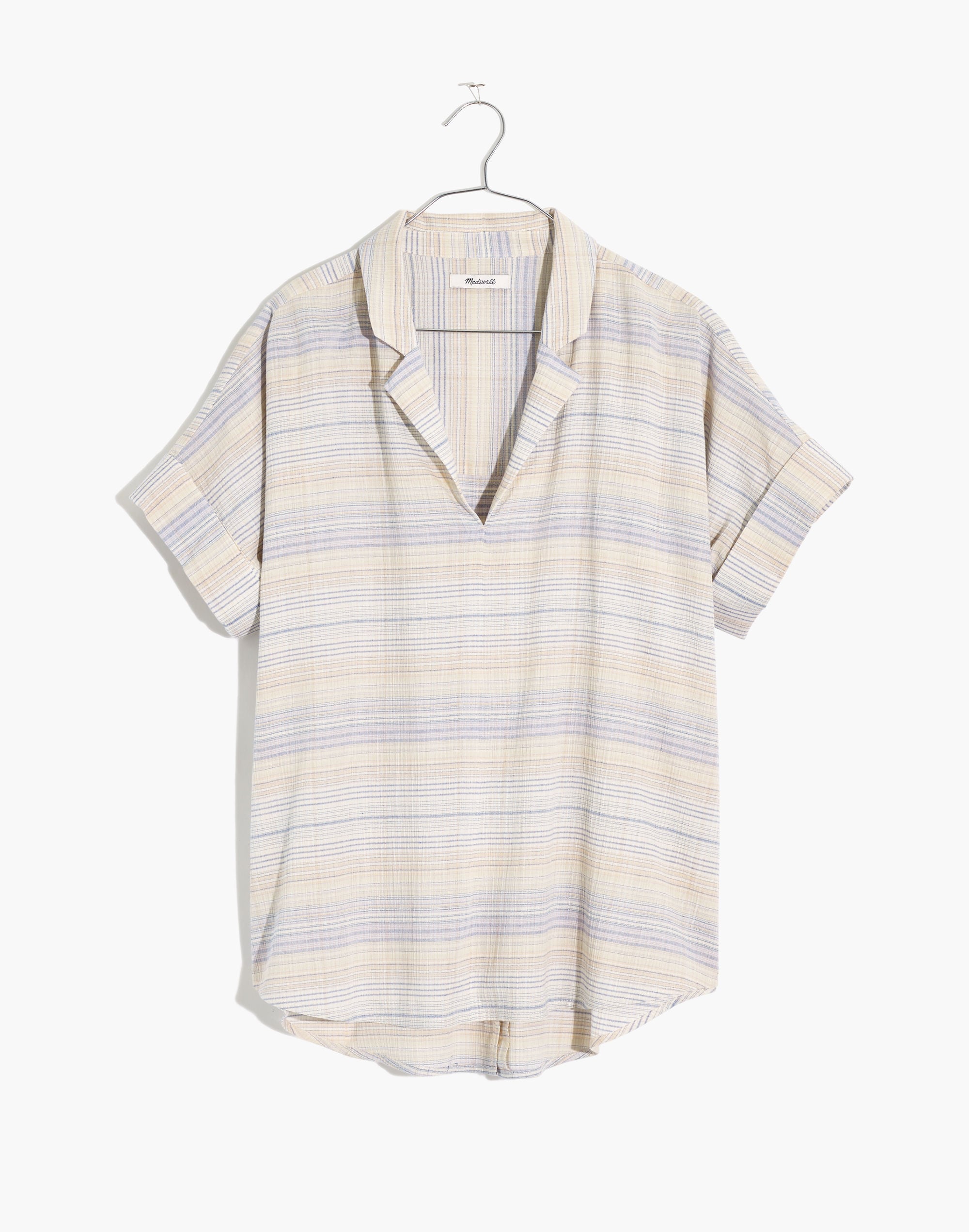 Crinkle Hayden Popover Top in Stripe