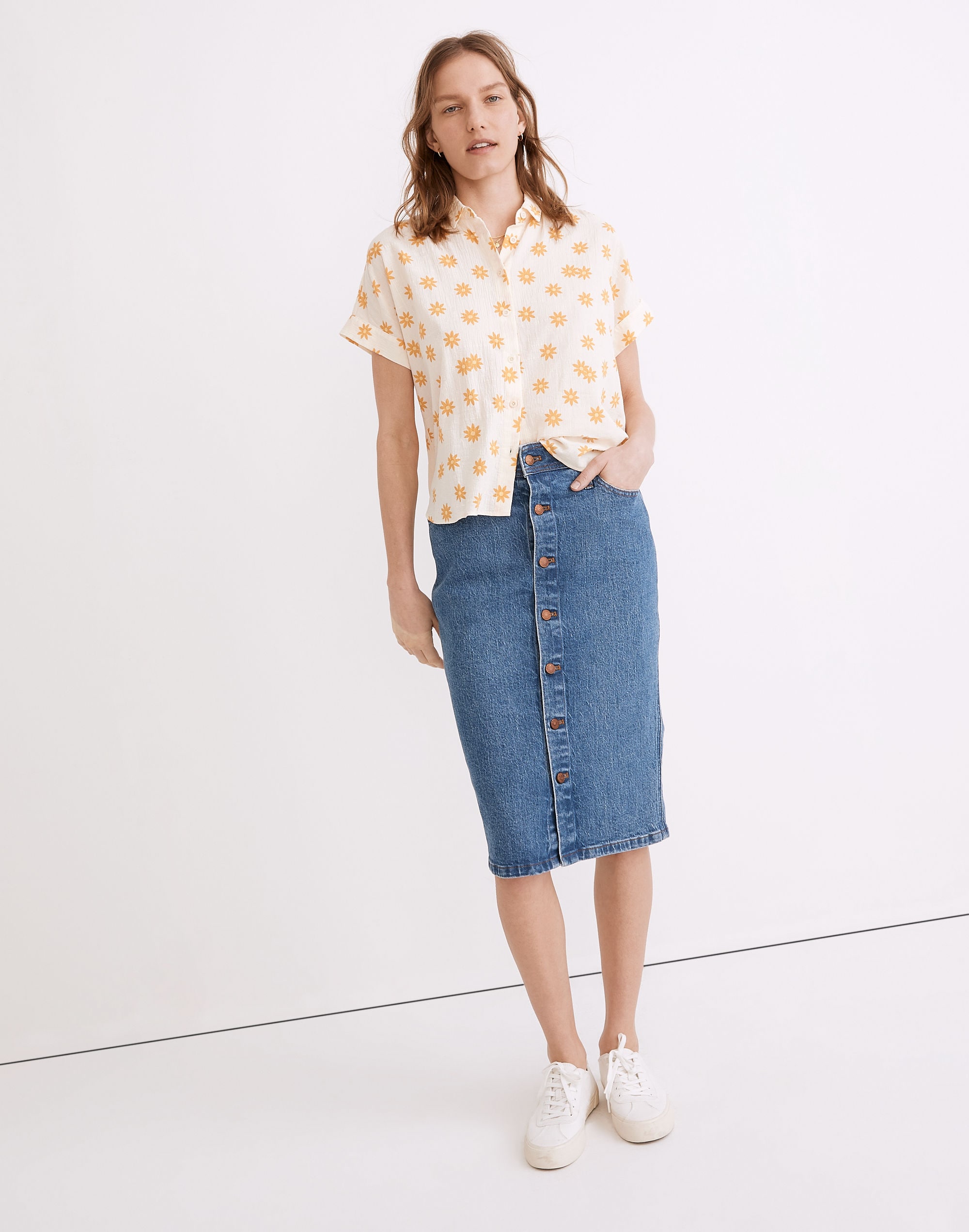 Hilltop Shirt in Daisy Groove
