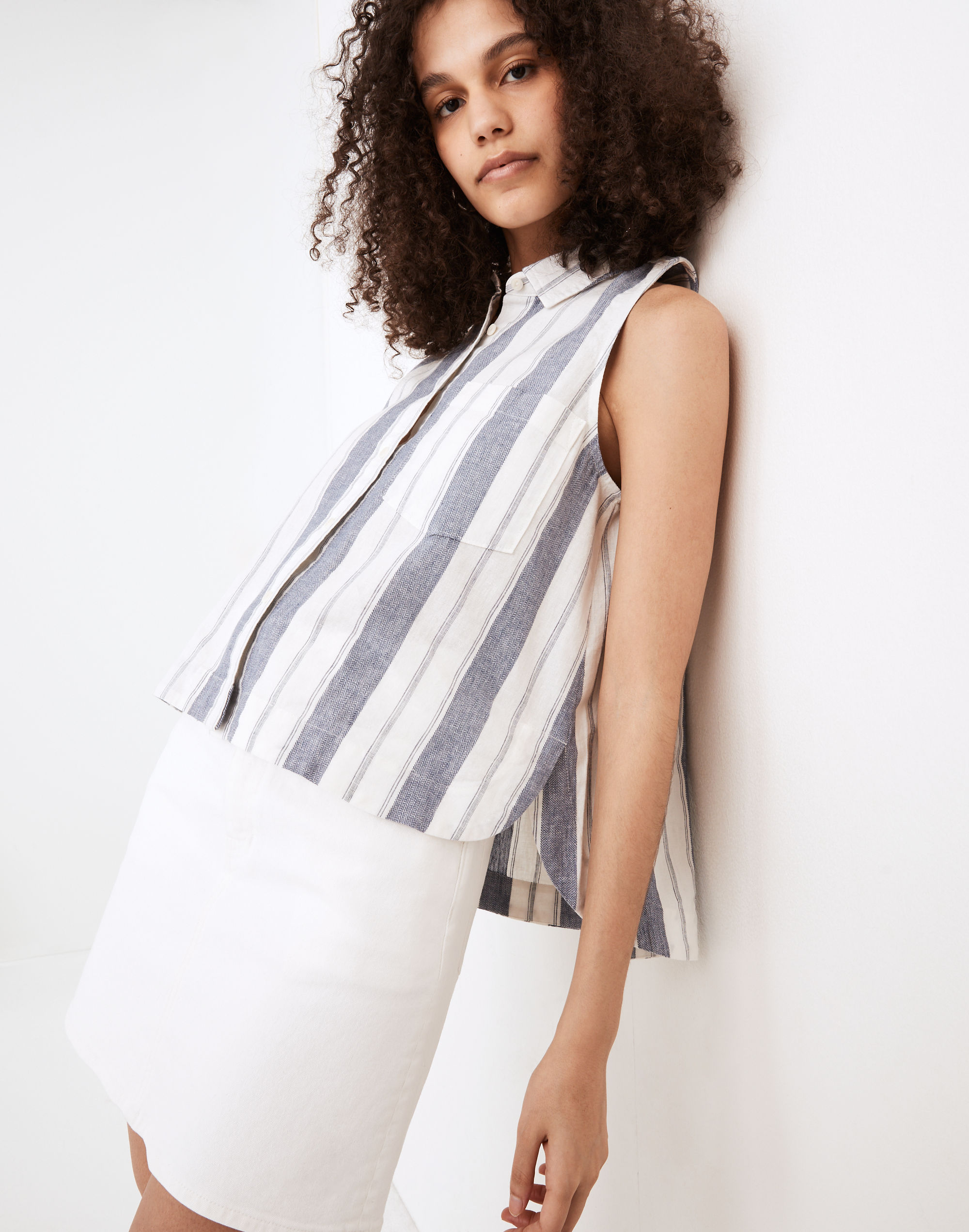 Striped Sleeveless Shirt