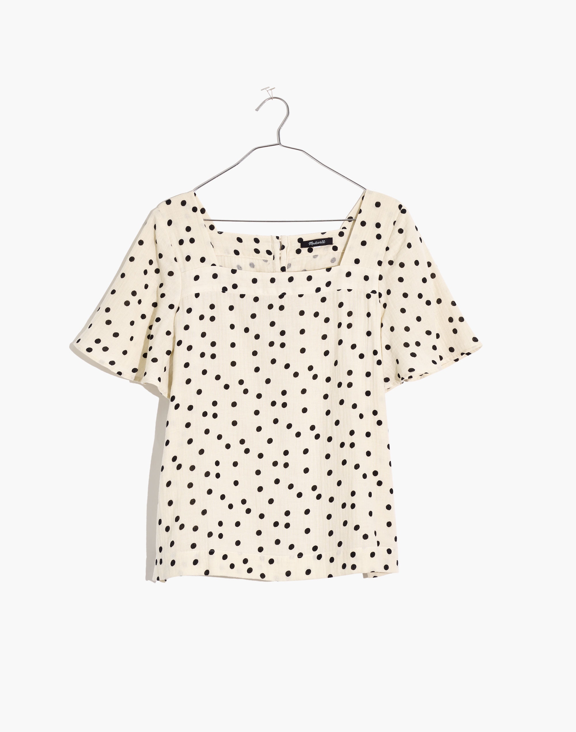 Lightspun Harlow Square-Neck Top in Dot Toss | Madewell