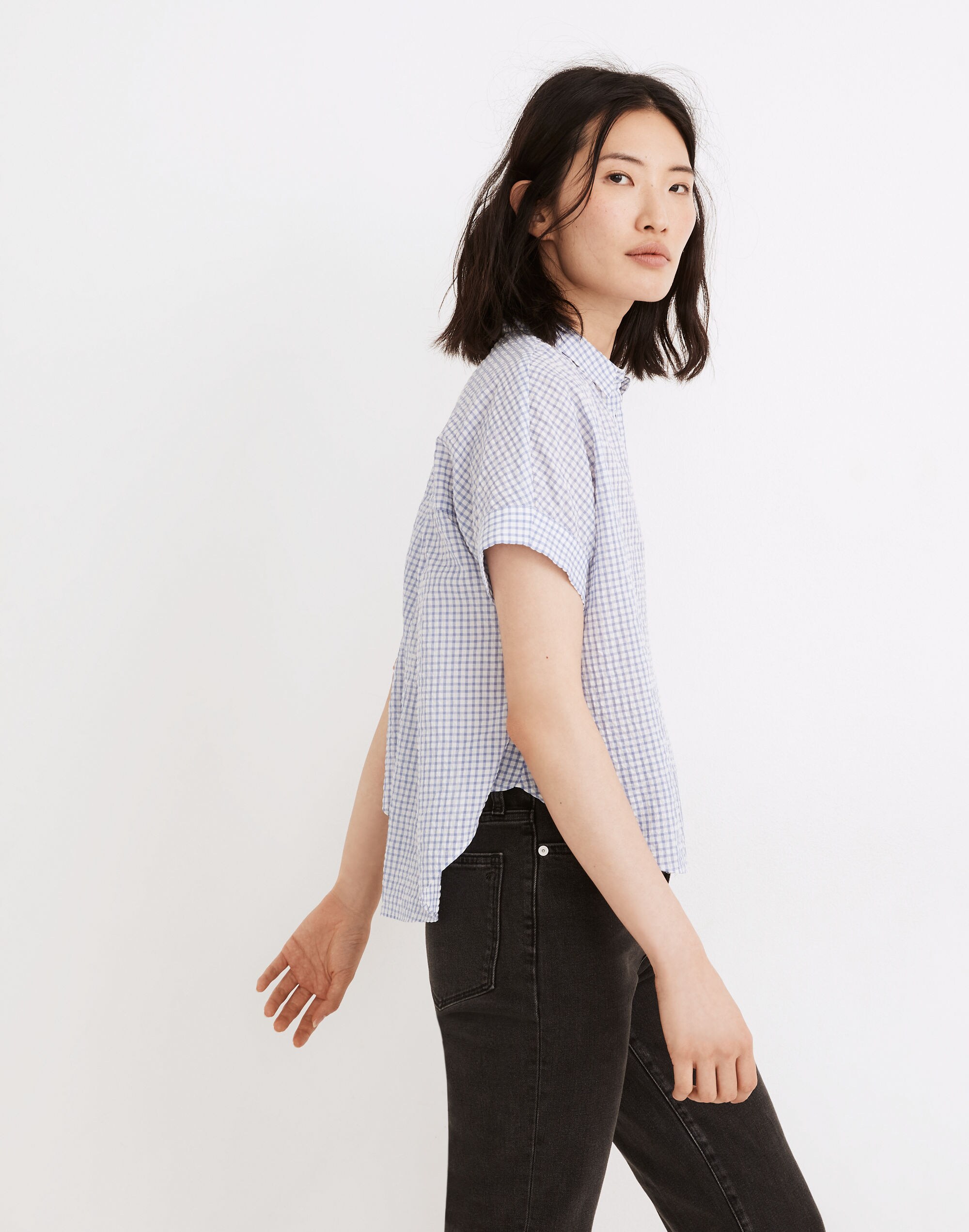 Hilltop Shirt in Seersucker Gingham Check