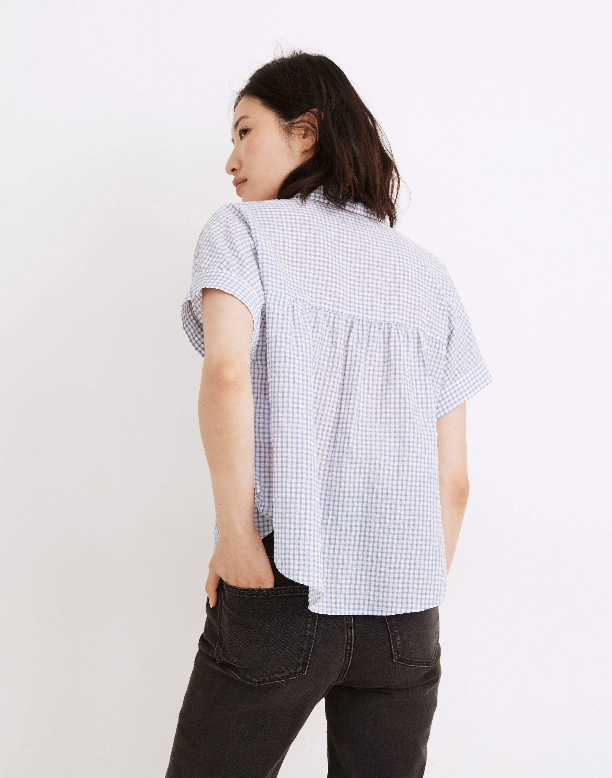 Hilltop Shirt in Seersucker Gingham Check