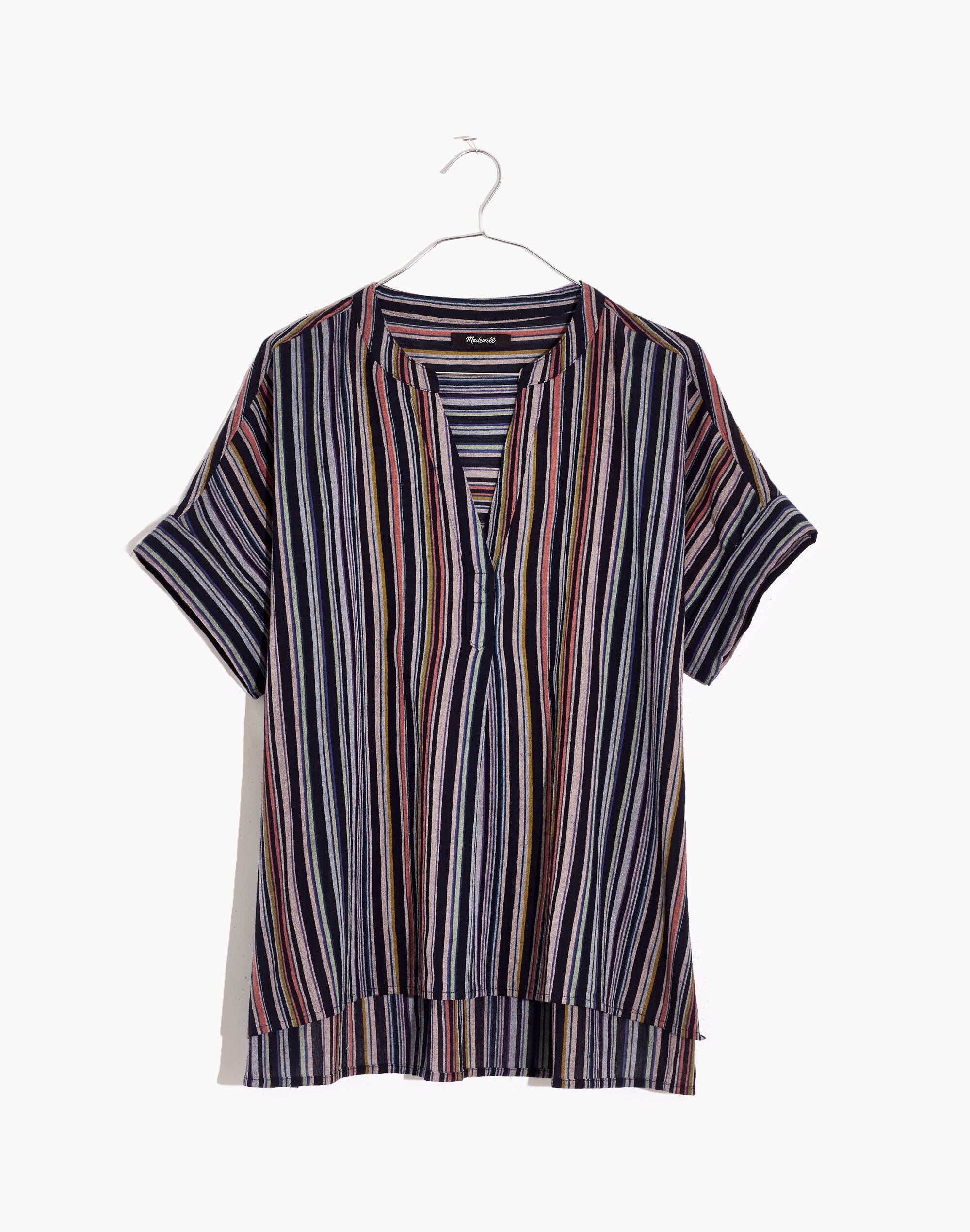 Lakeline Popover Shirt in Rainbow Stripe
