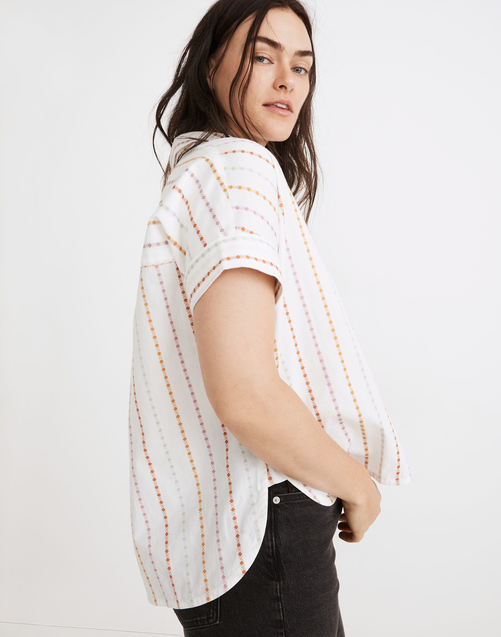Daily Shirt in Jacquard Rainbow Stripe