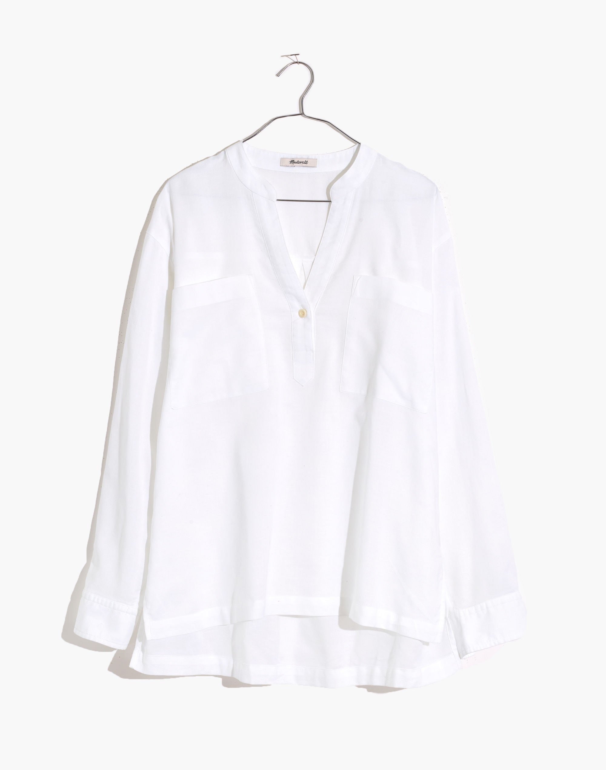 Cotton Gauze Pocket Tunic Shirt
