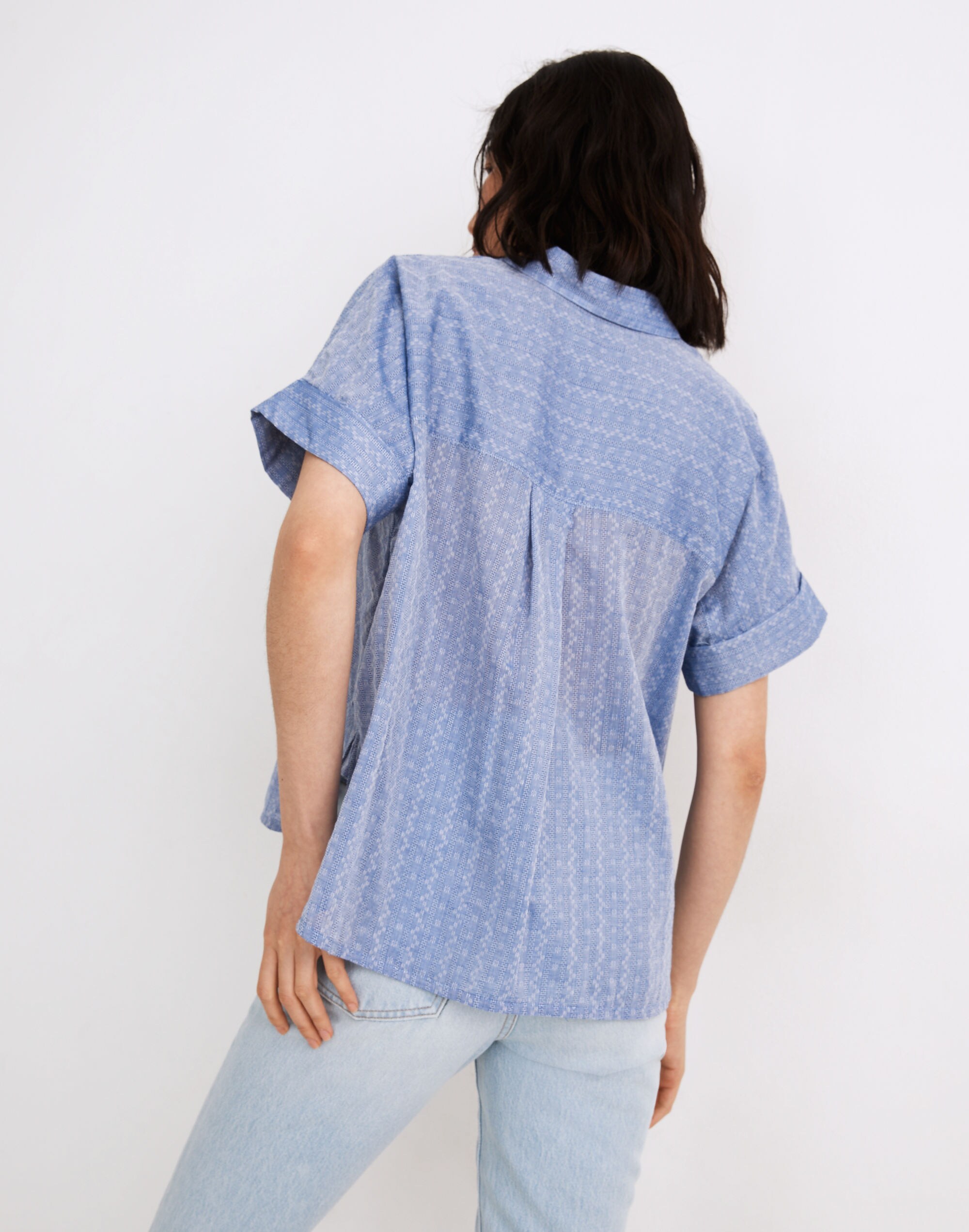 Daily Shirt in Textural Stripe