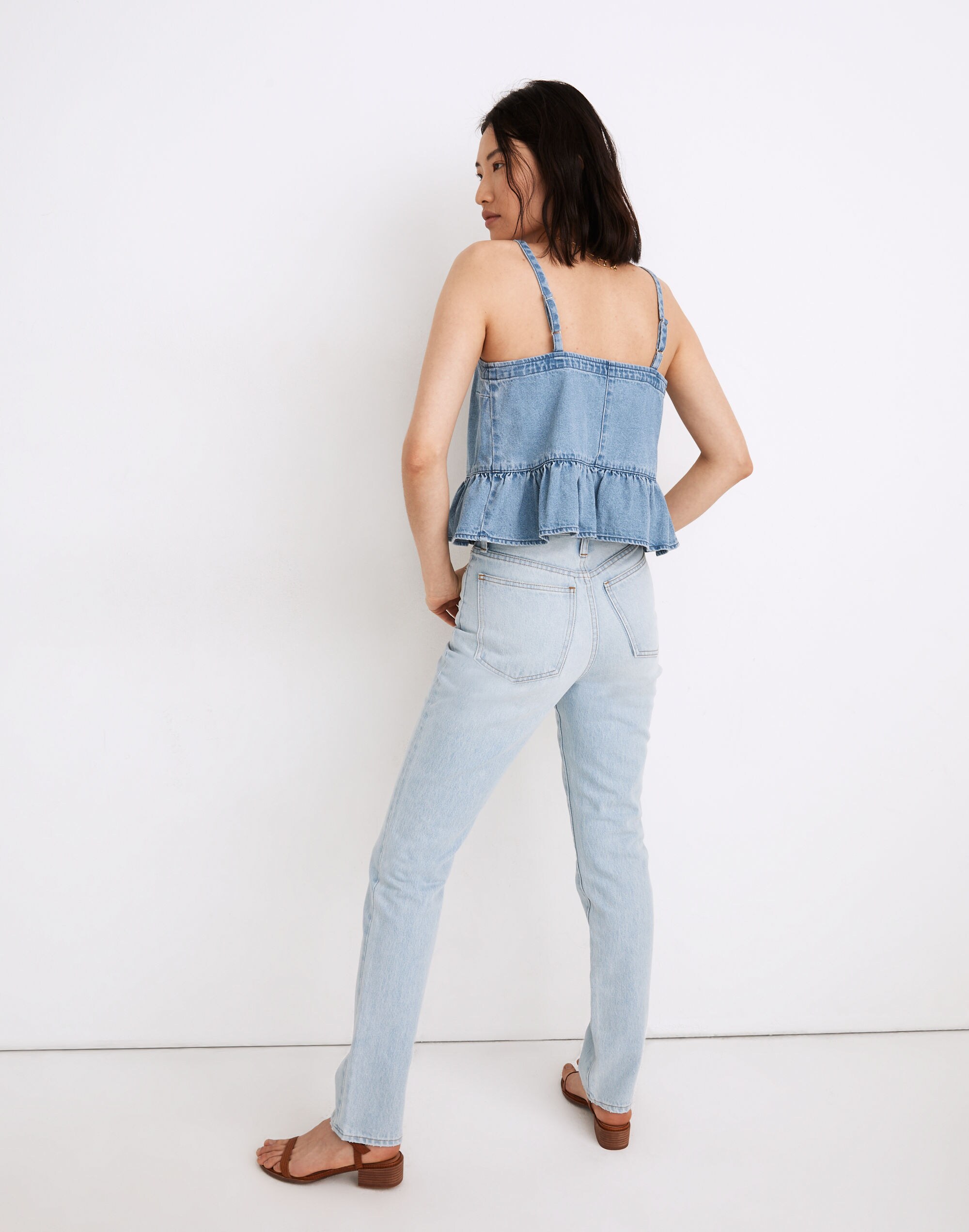 Denim Peplum Cami