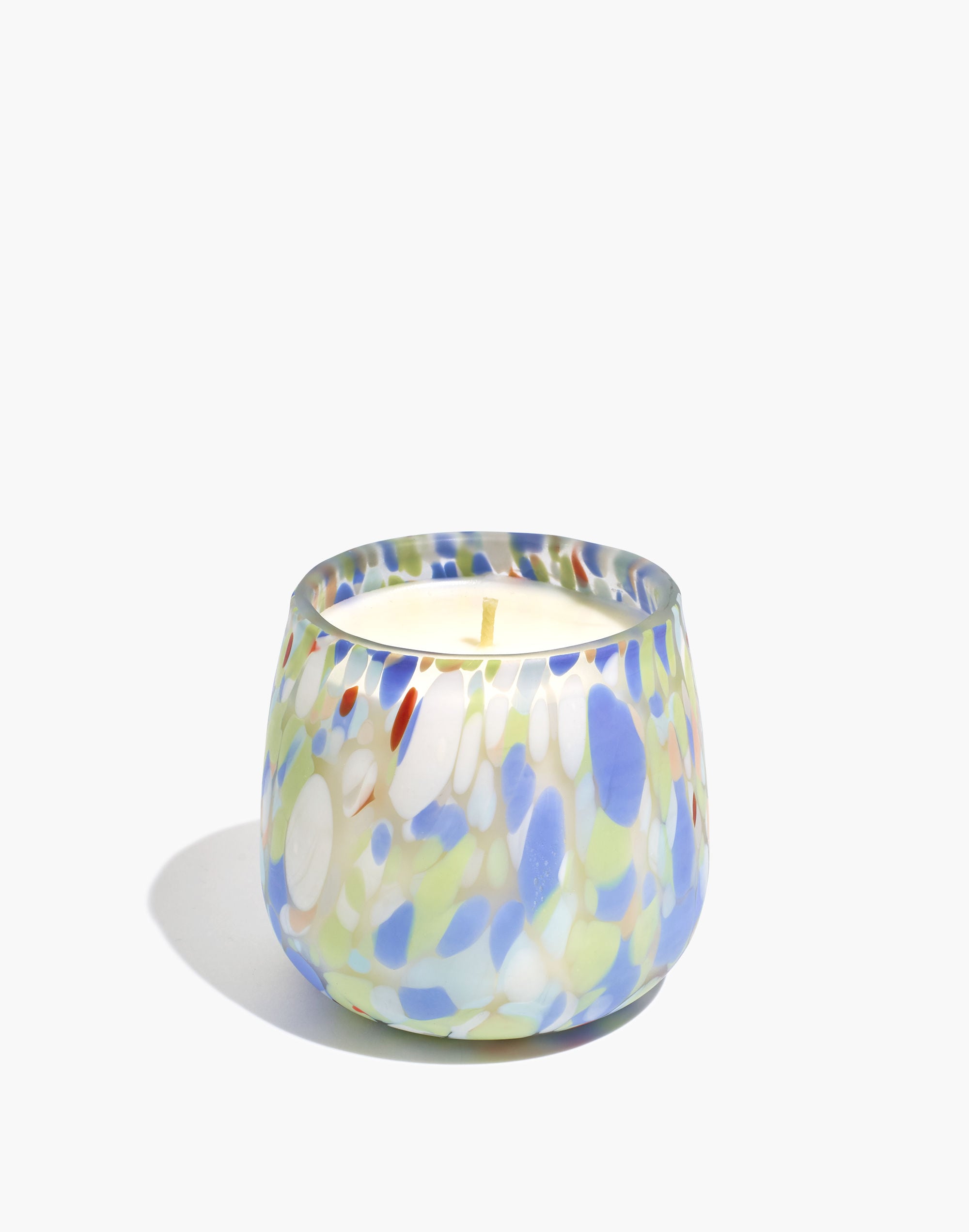 Rainbow Terrazzo Glass Candle