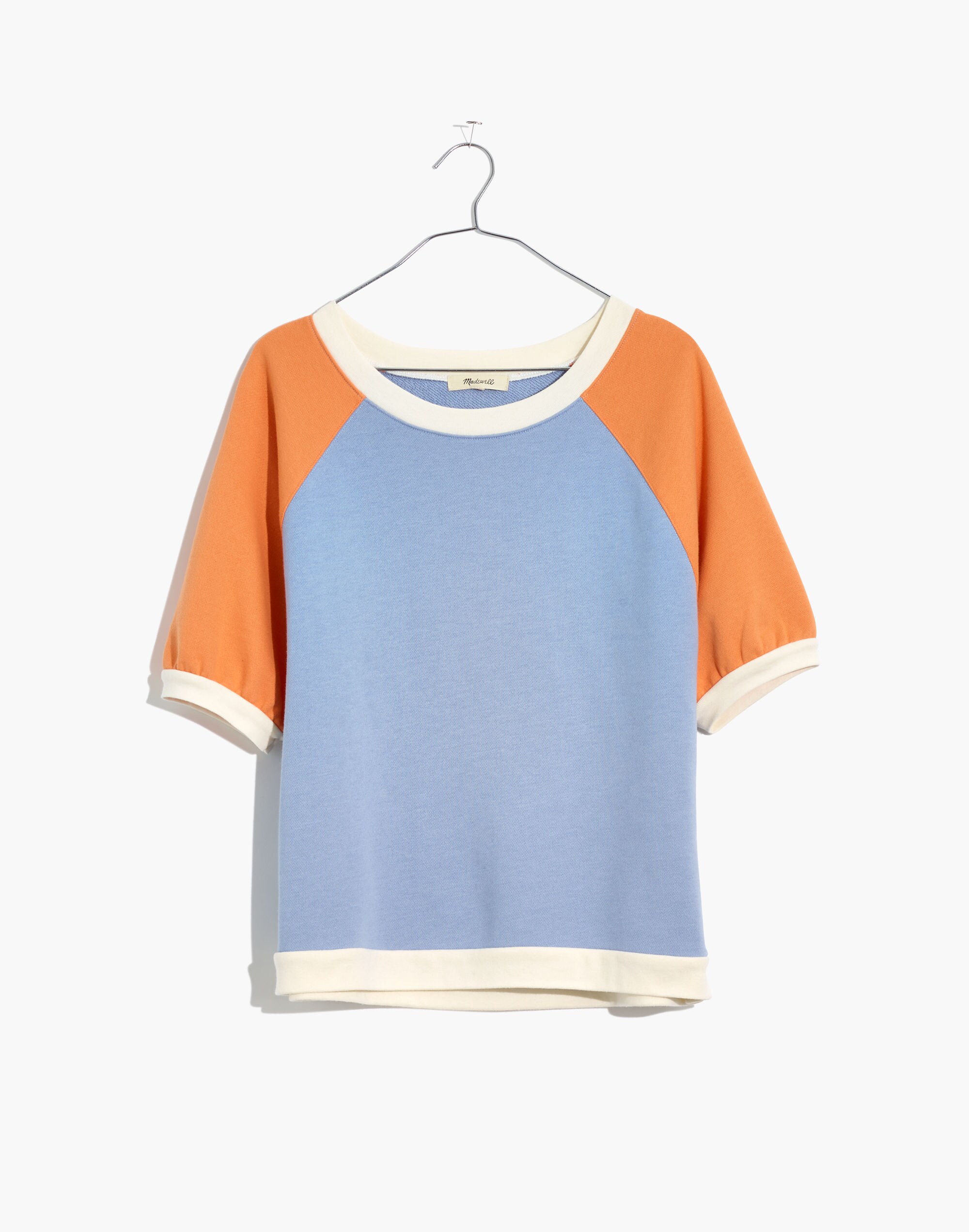 Short-Sleeve Sweatshirt in Colorblock