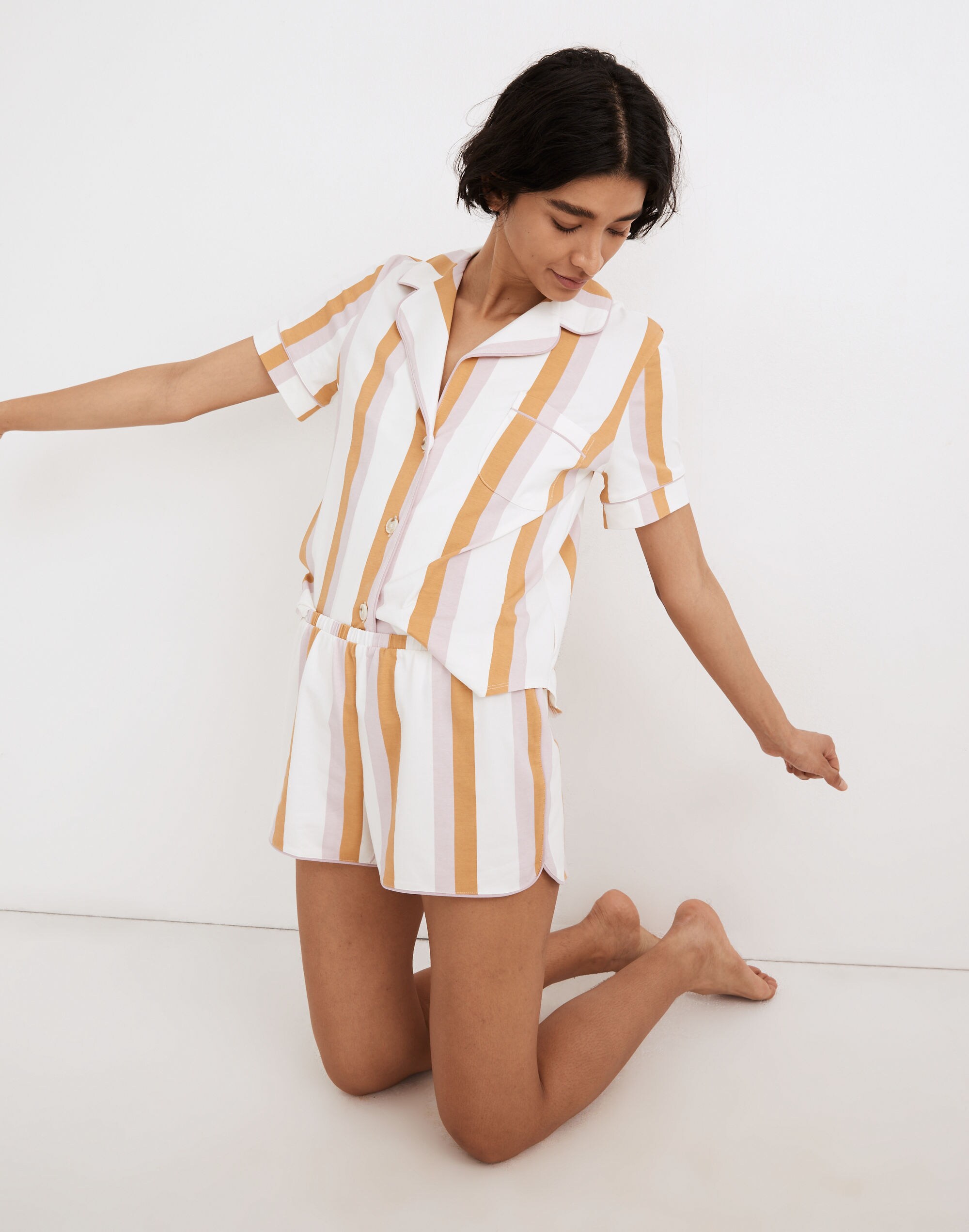 Knit Bedtime Pajama Shorts in Peacham Stripe