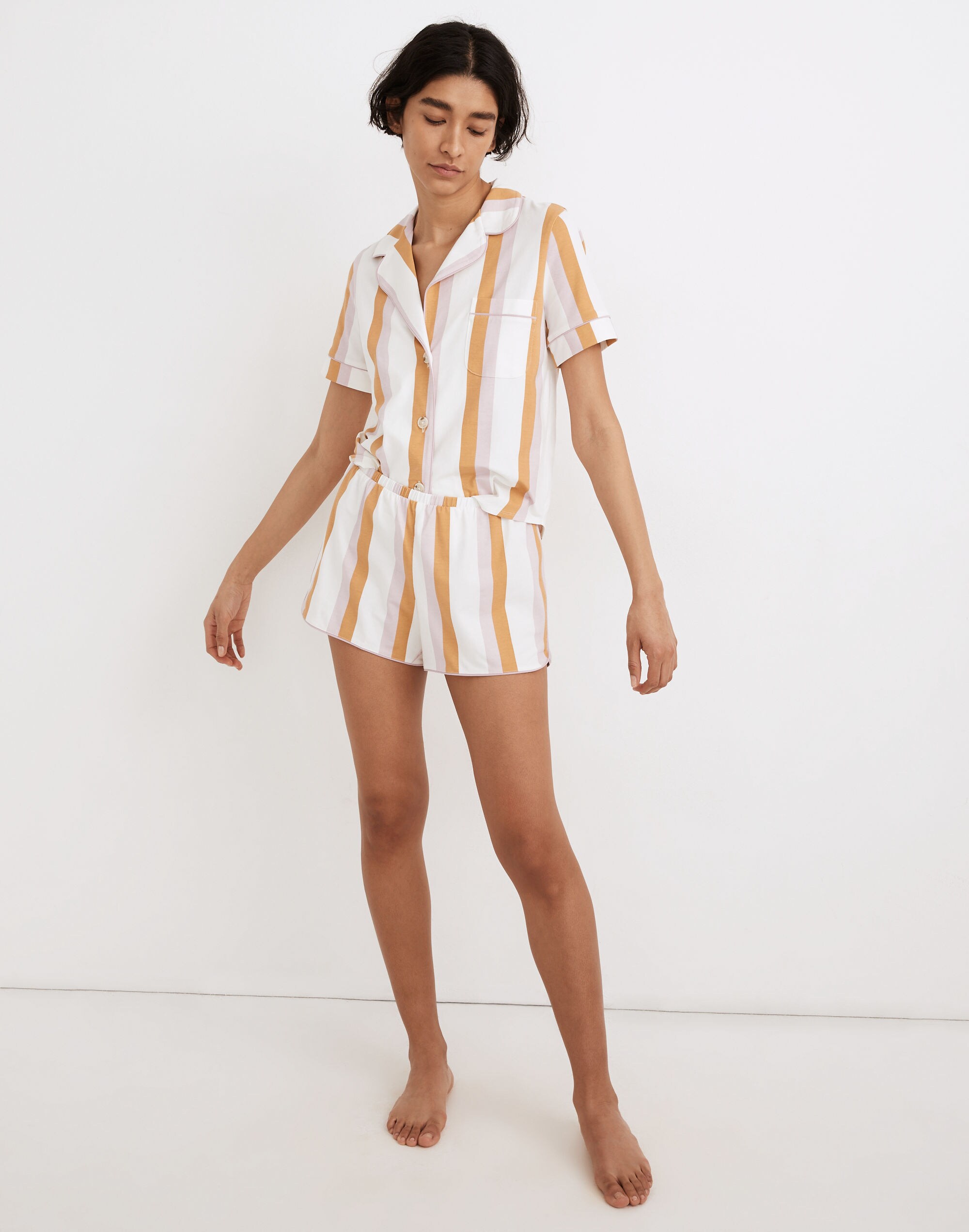 Knit Bedtime Pajama Shorts in Peacham Stripe
