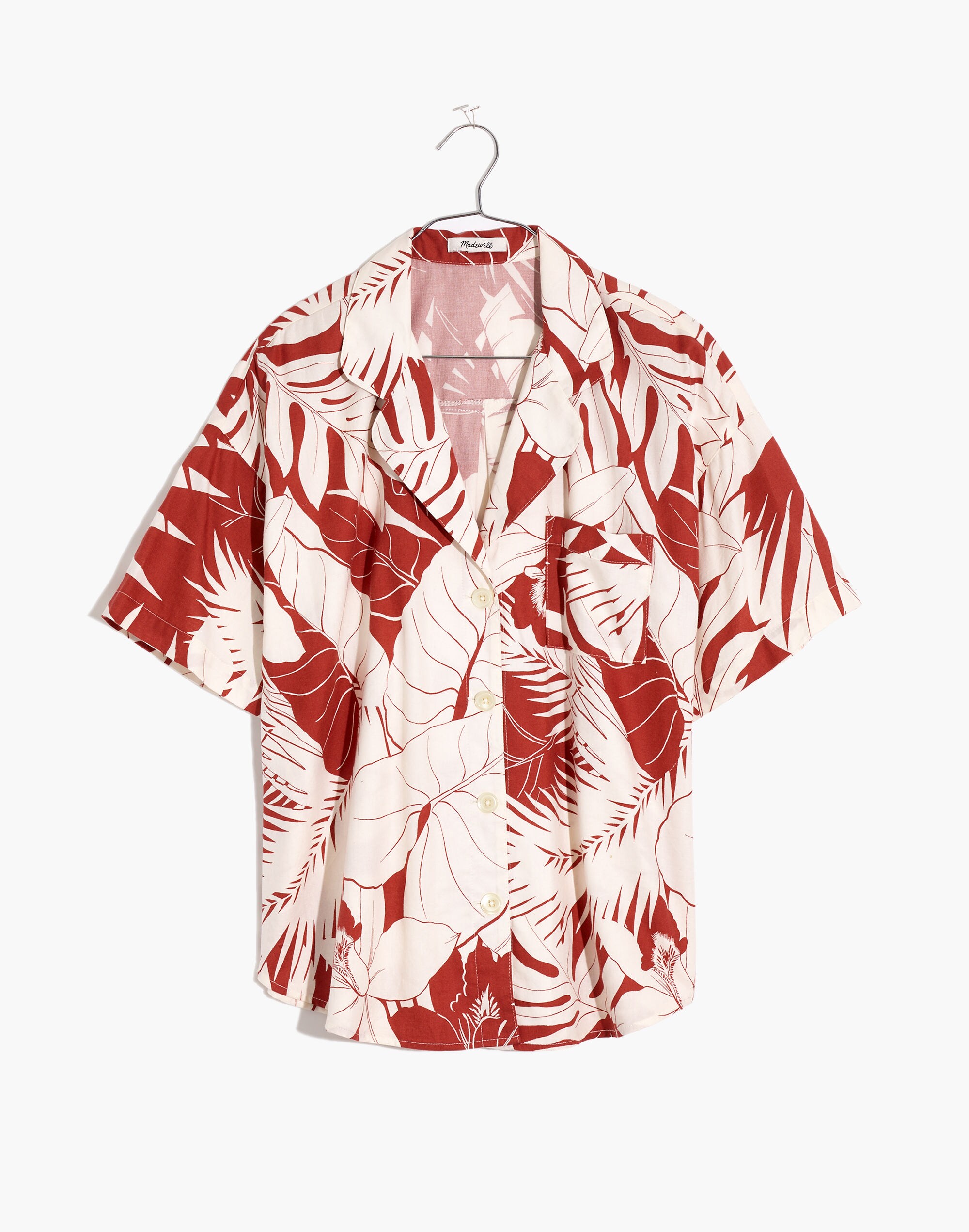 Oversized Pajama Shirt in Tropical Vacation