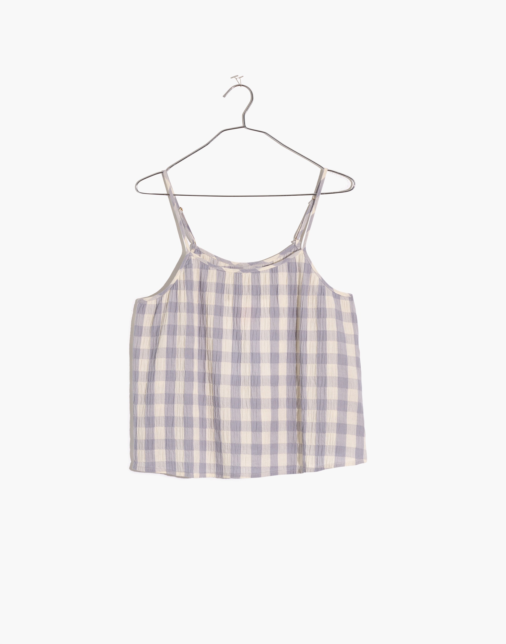 Crinkle Pajama Cami in Gingham Check