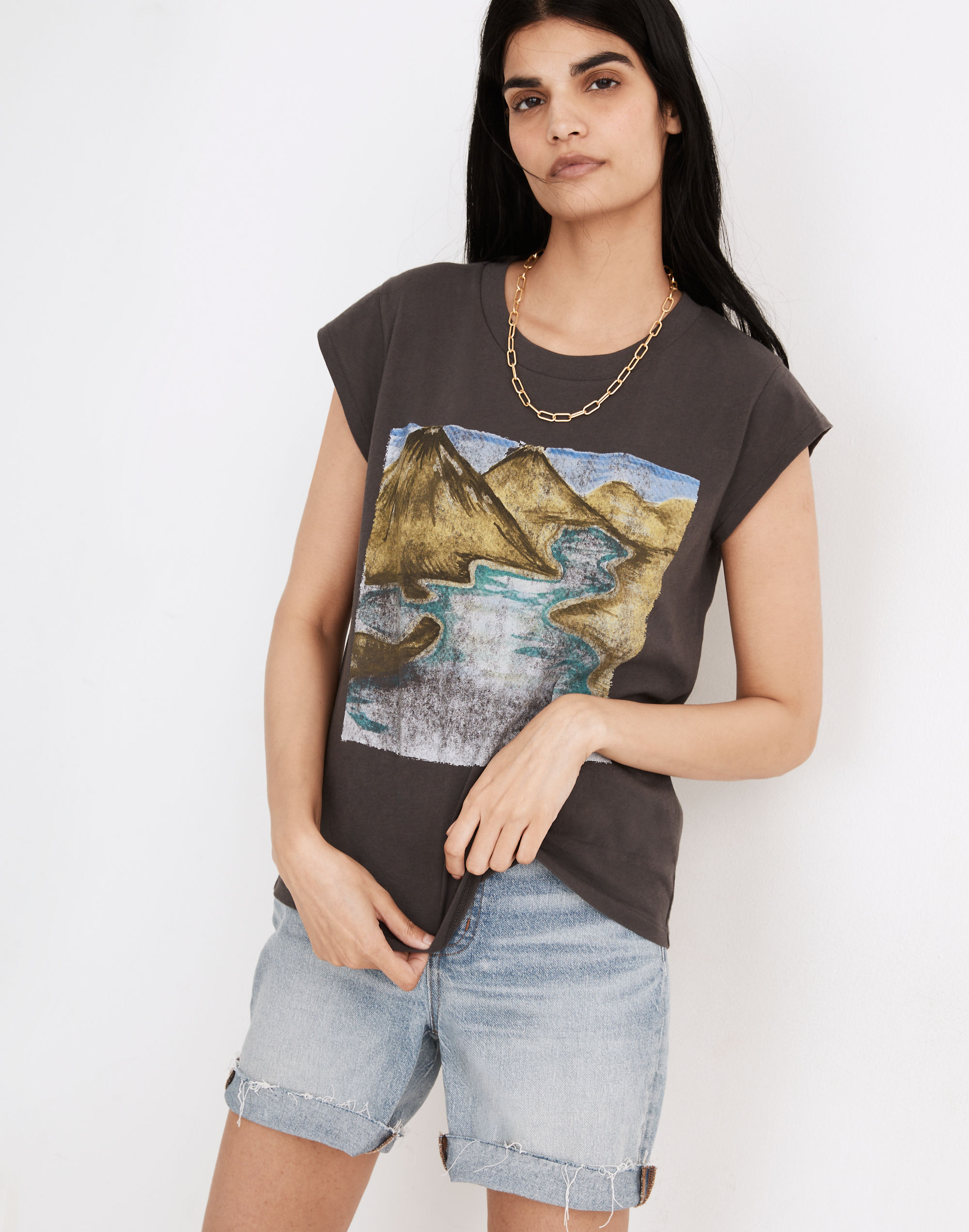 Tahitian Souvenir Graphic Softfade Cotton Tee