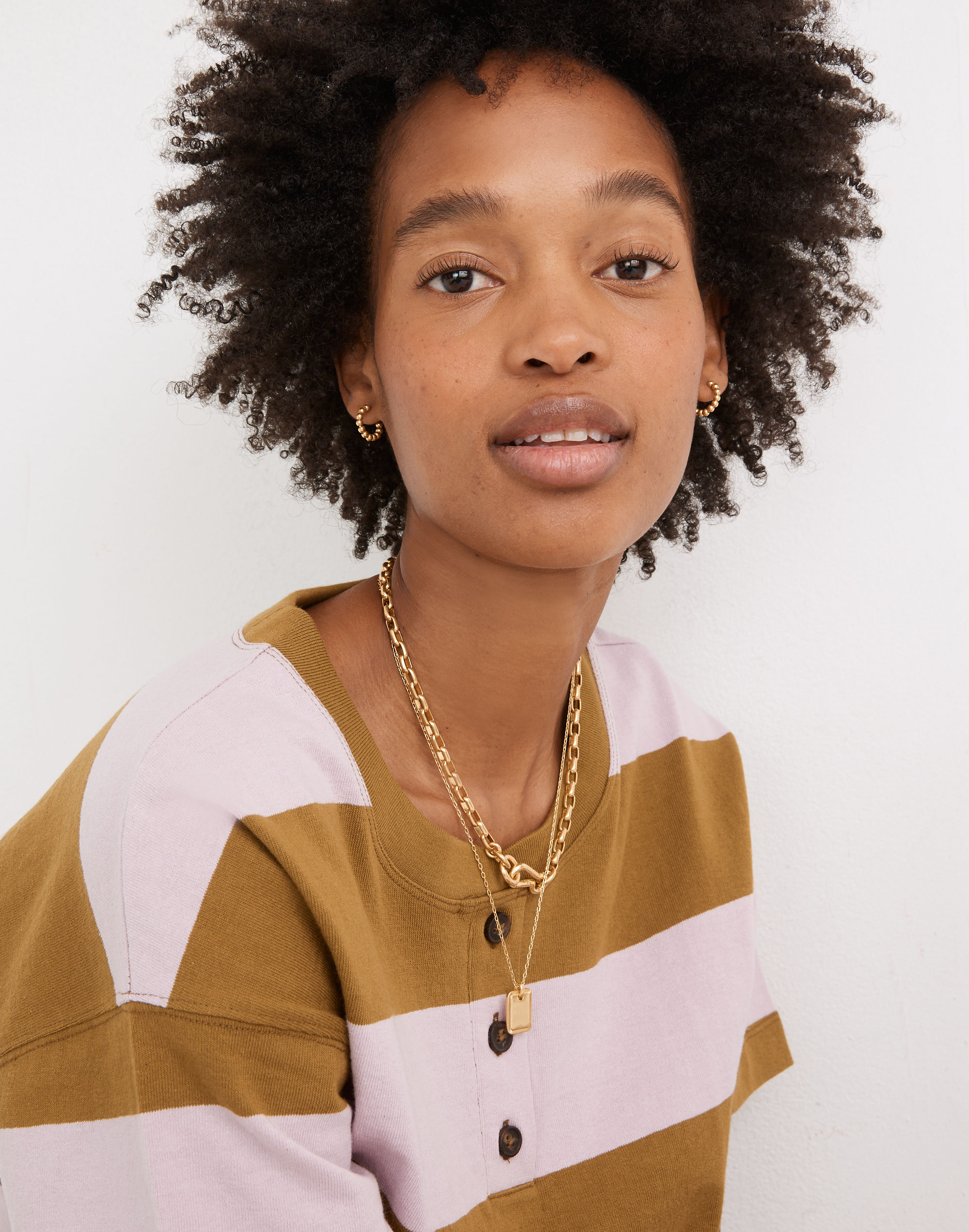 Parkview Henley Tee in Rugby Stripe