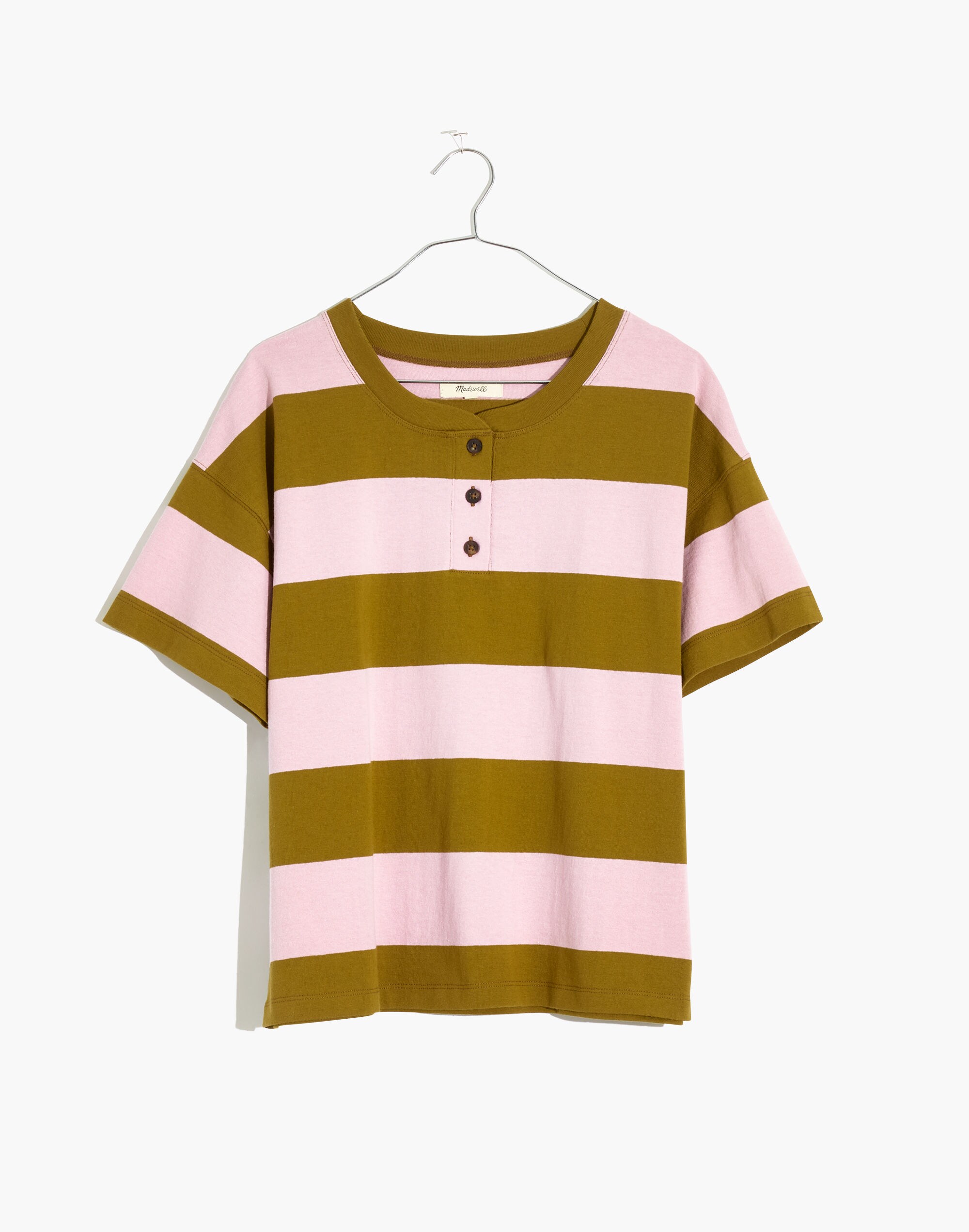 Parkview Henley Tee in Rugby Stripe