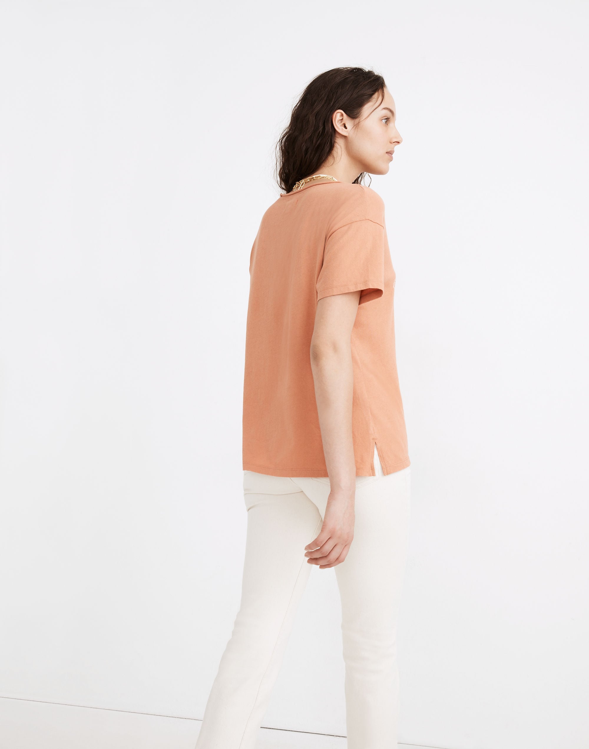 Madewell x &Eacute;lan Byrd Shell Graphic Softfade Cotton Oversized Pocket Tee