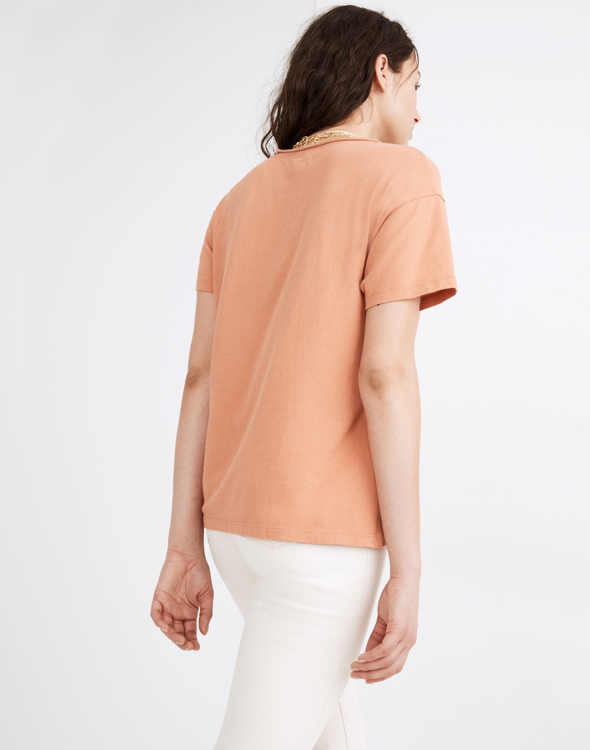 Madewell x &Eacute;lan Byrd Shell Graphic Softfade Cotton Oversized Pocket Tee