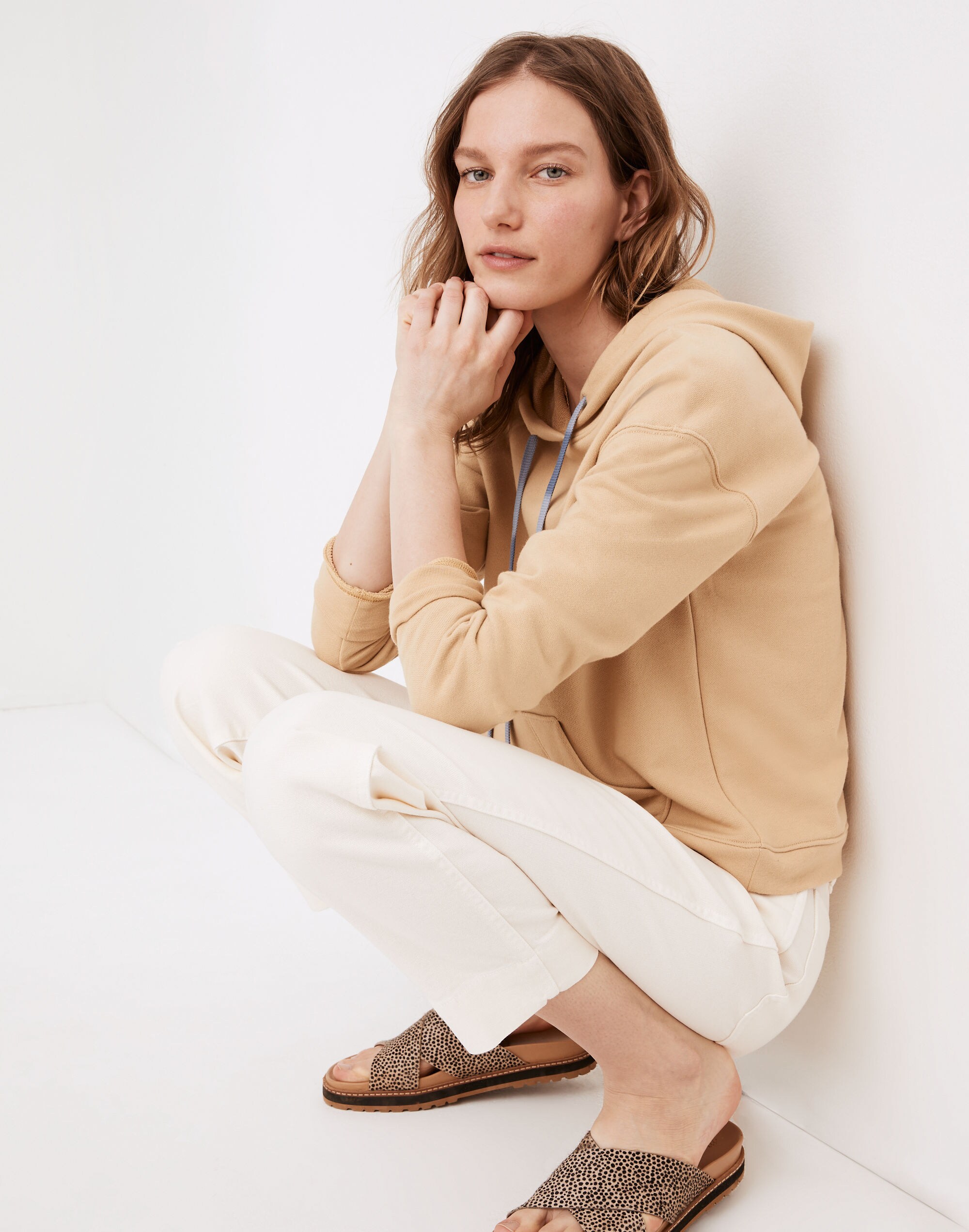 Dip-Dye Drawstring Hoodie Sweatshirt