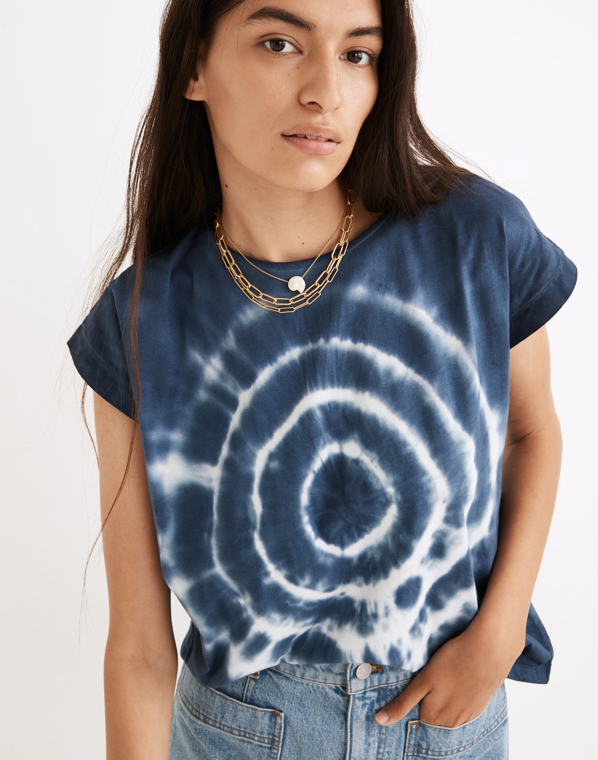 Tie-Dye Shoulder Tee