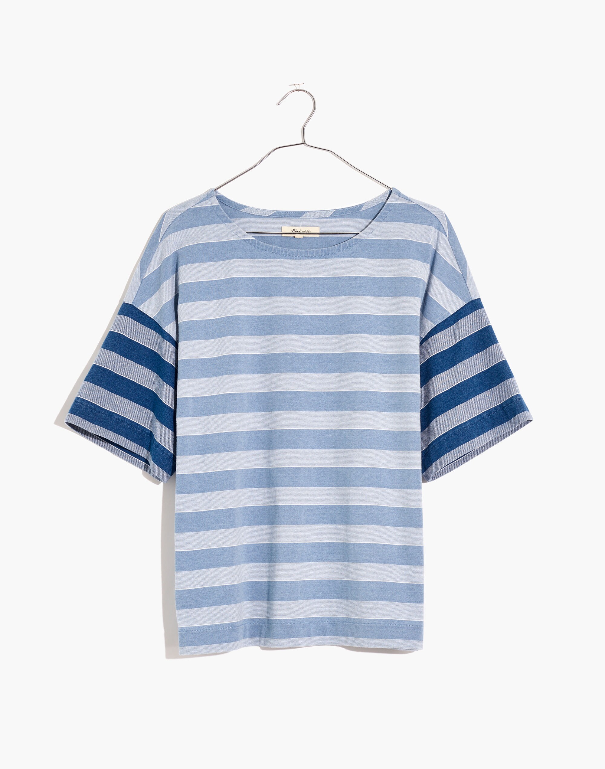 Indigo Stripe-Block Tee