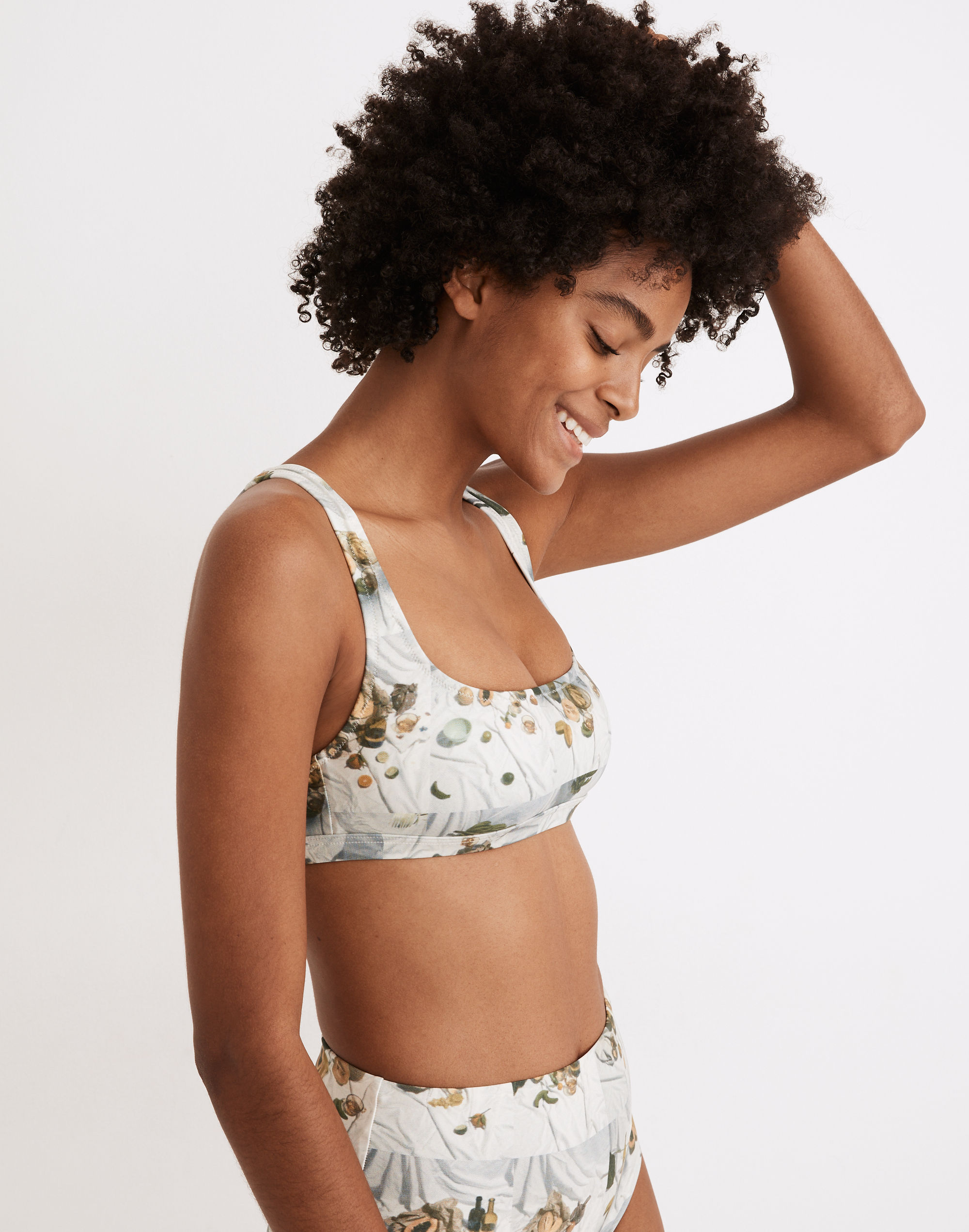 Madewell Second Wave Balconette Bikini Top in Photogenic Fruit