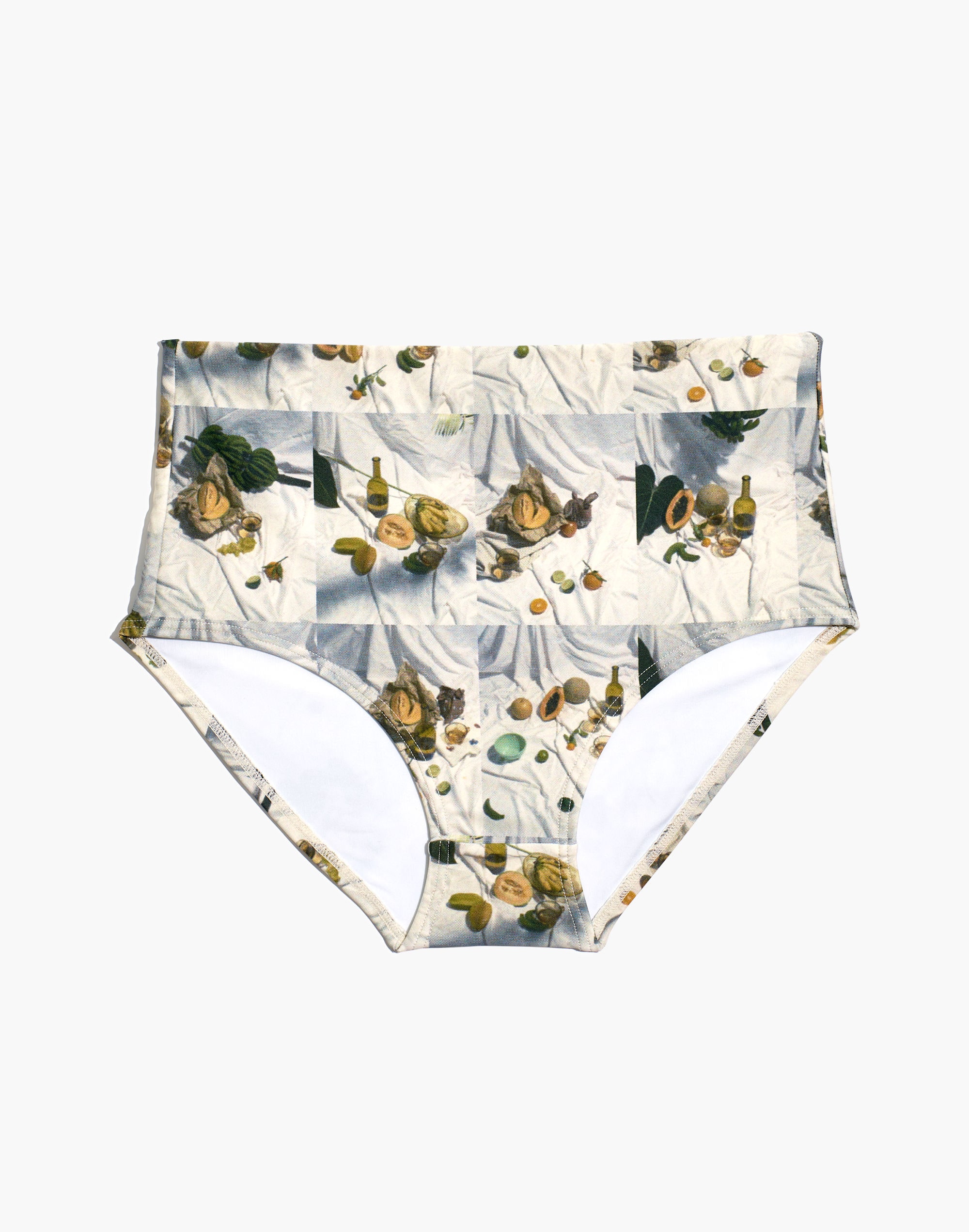 Madewell Second Wave Retro High-Waisted Bikini Bottom in Photogenic Fruit