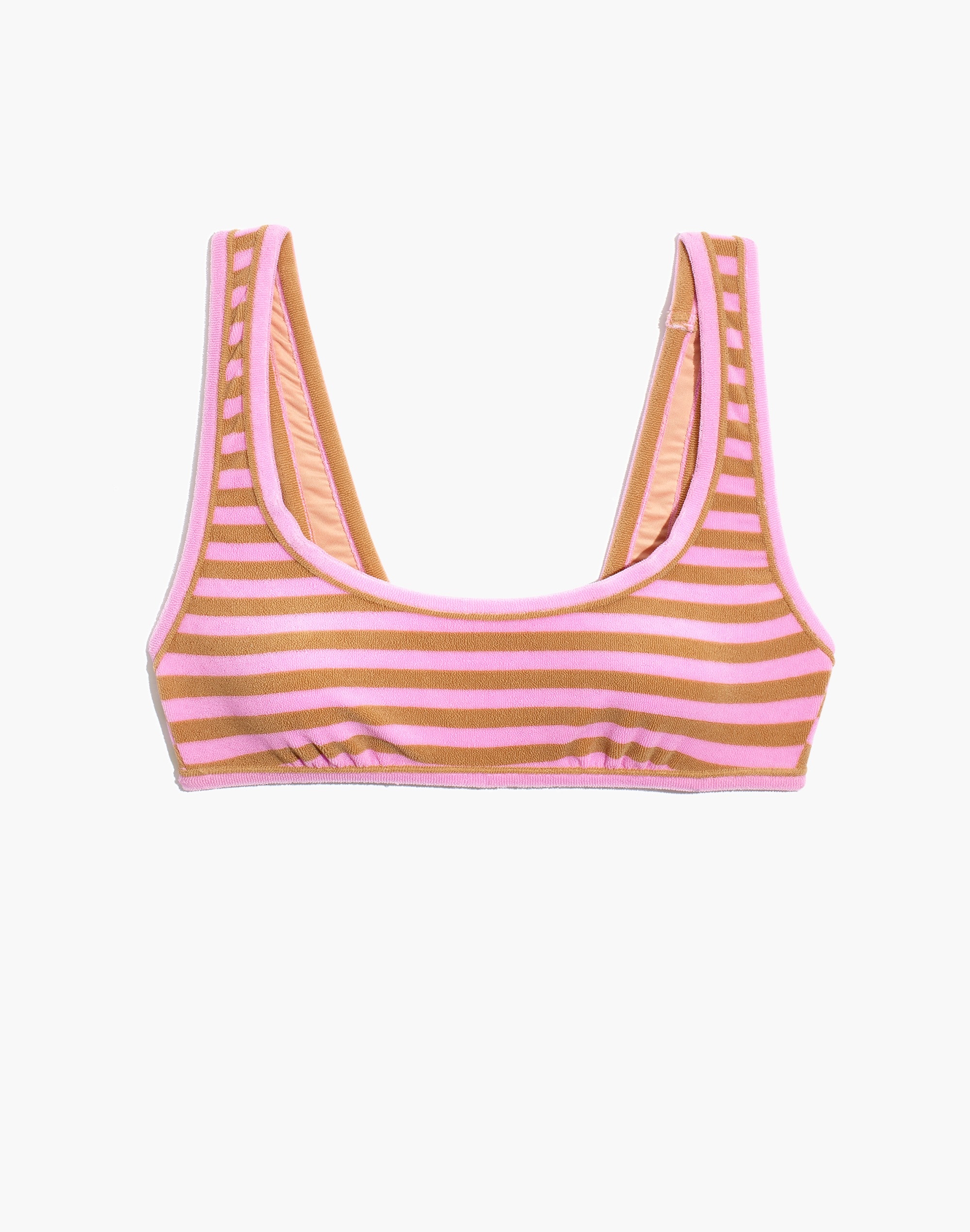 Madewell Striped Terry Pullover Bikini Top