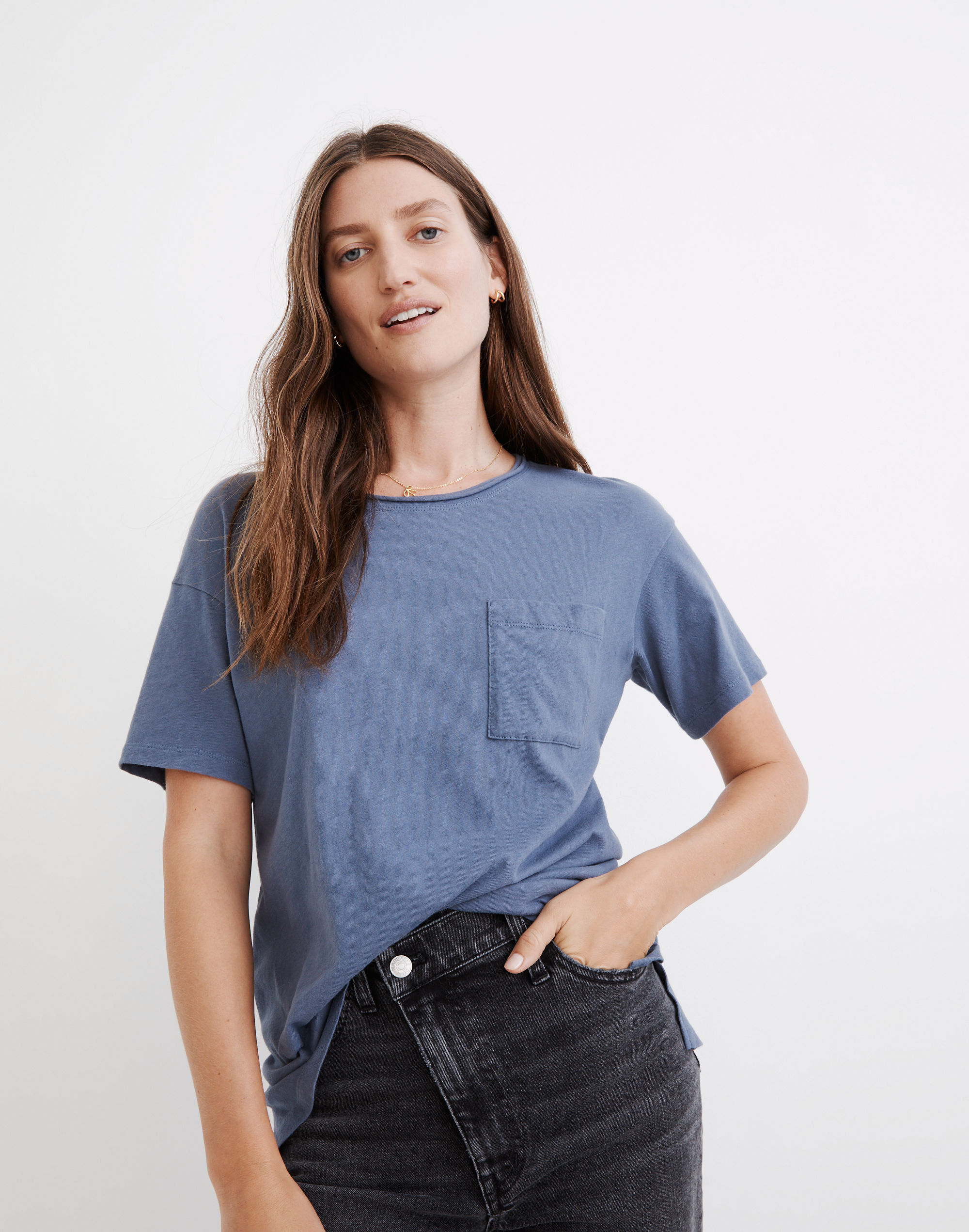 Softfade Cotton Oversized Pocket Tee