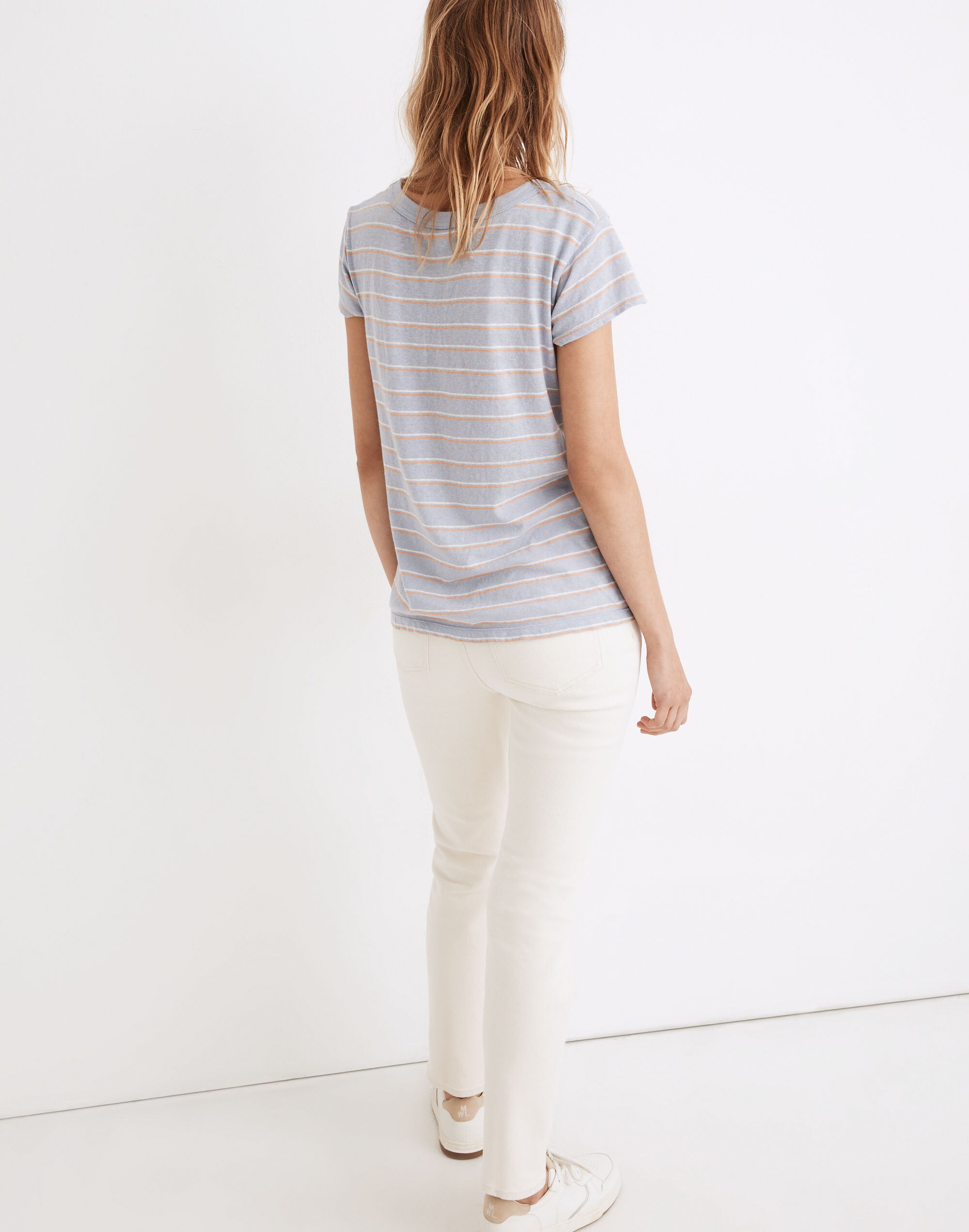 The Perfect Vintage Tee in Longhart Stripe