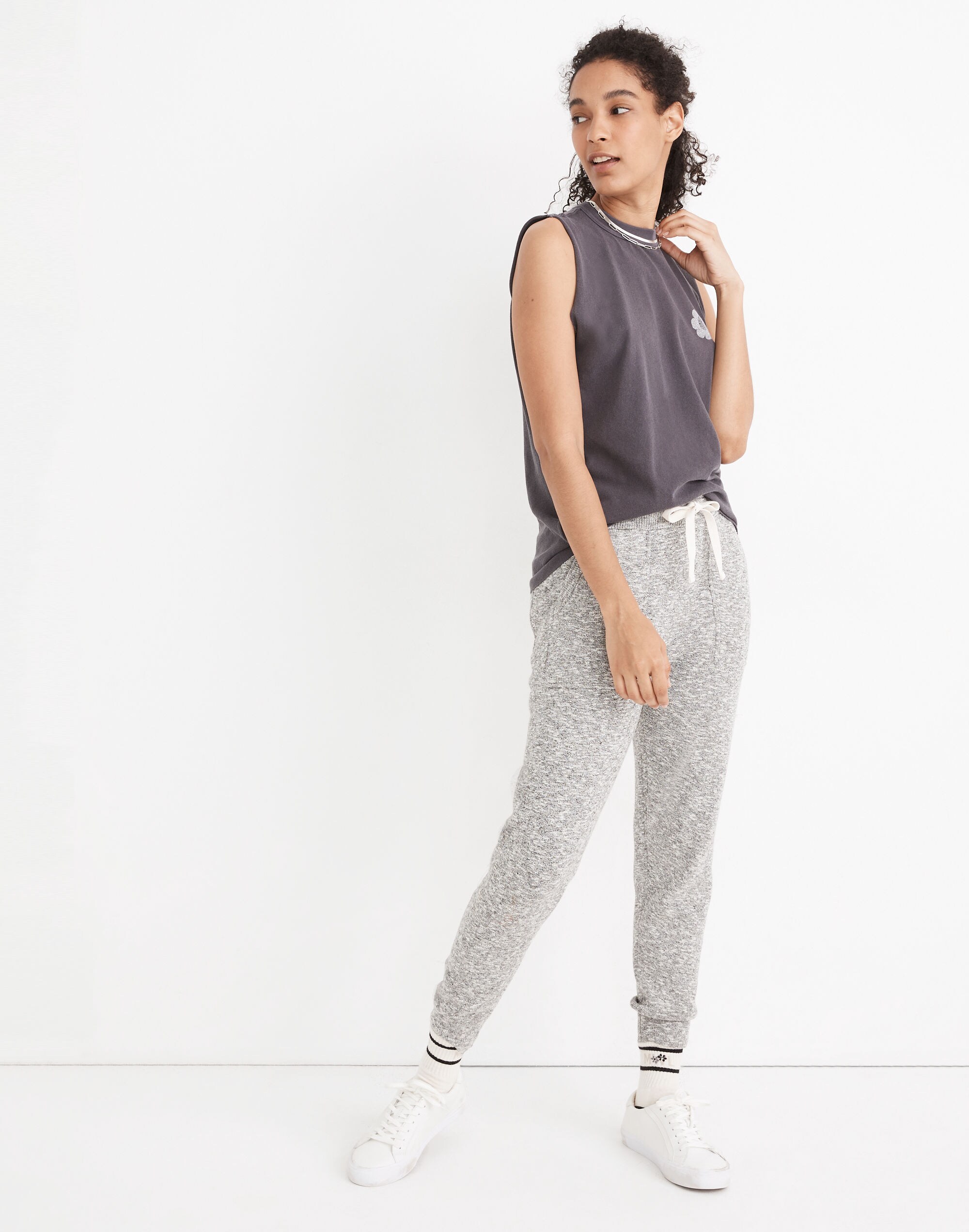 Rivet &amp; Thread Daisy Logo Graphic Cutoff Muscle Tee