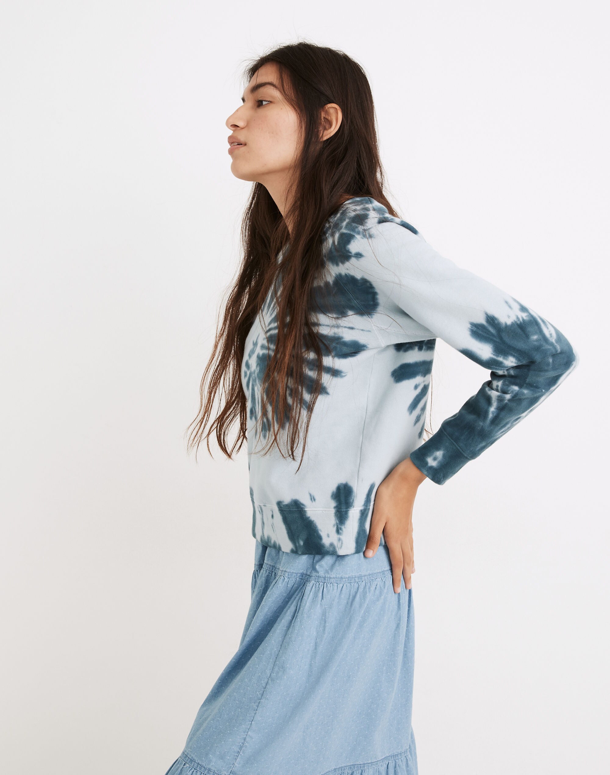 Tie-Dye (Re)sourced Cotton Crop Sweatshirt