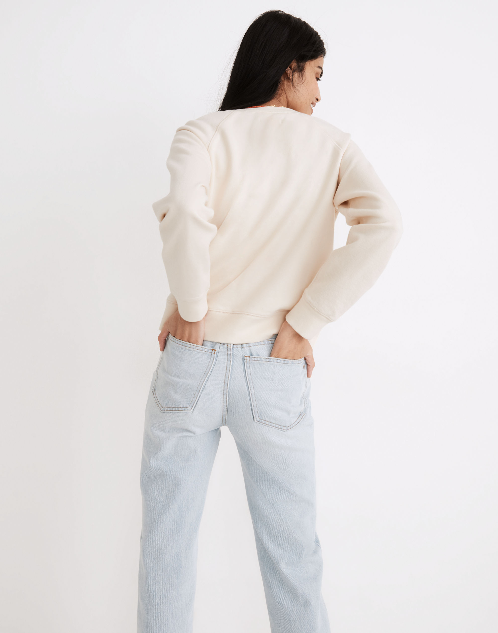 Tahitian Souvenir Graphic (Re)sourced Cotton Crop Sweatshirt