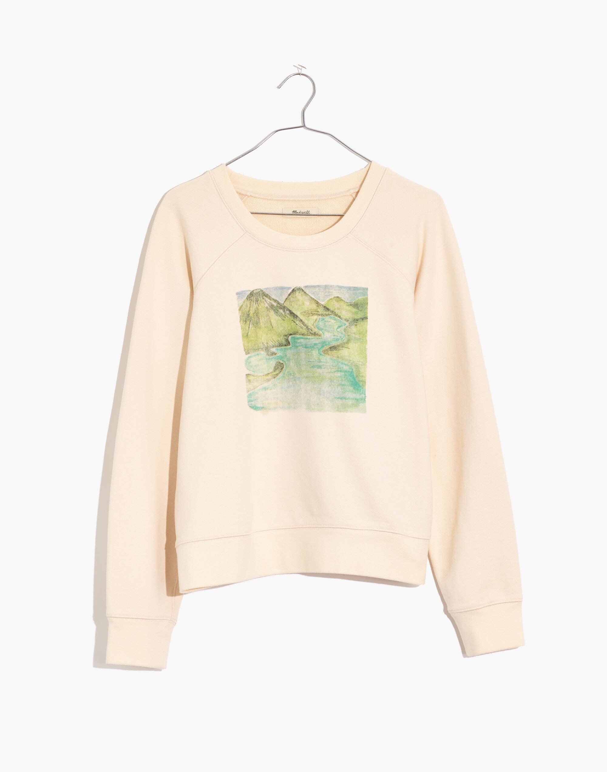 Tahitian Souvenir Graphic (Re)sourced Cotton Crop Sweatshirt
