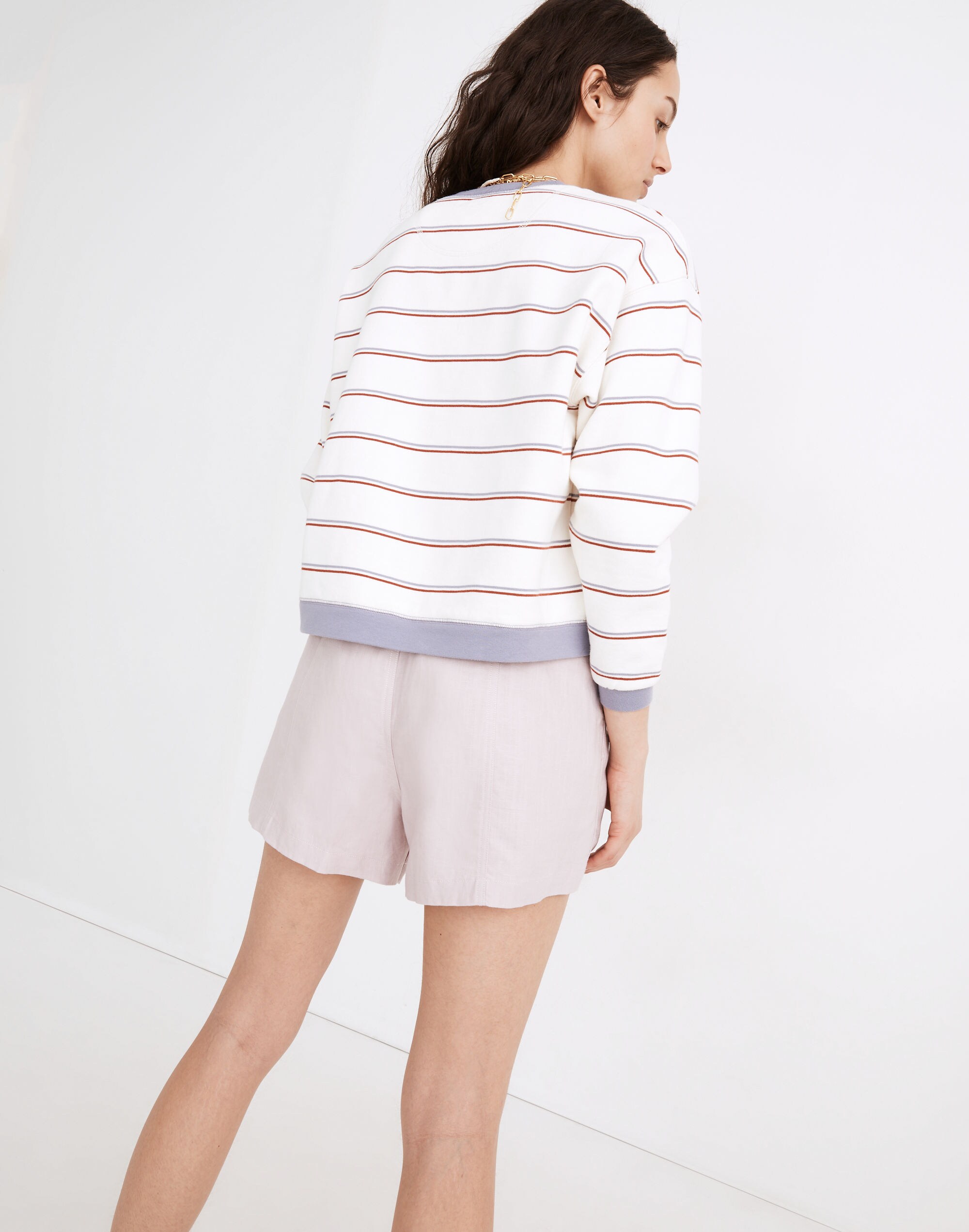 (Re)sourced Cotton Swing Sweatshirt in Stripe