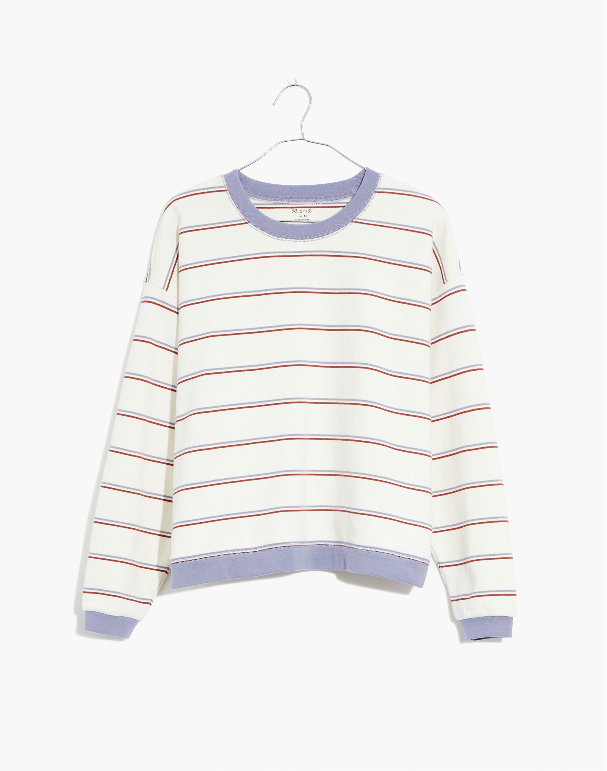 (Re)sourced Cotton Swing Sweatshirt in Stripe