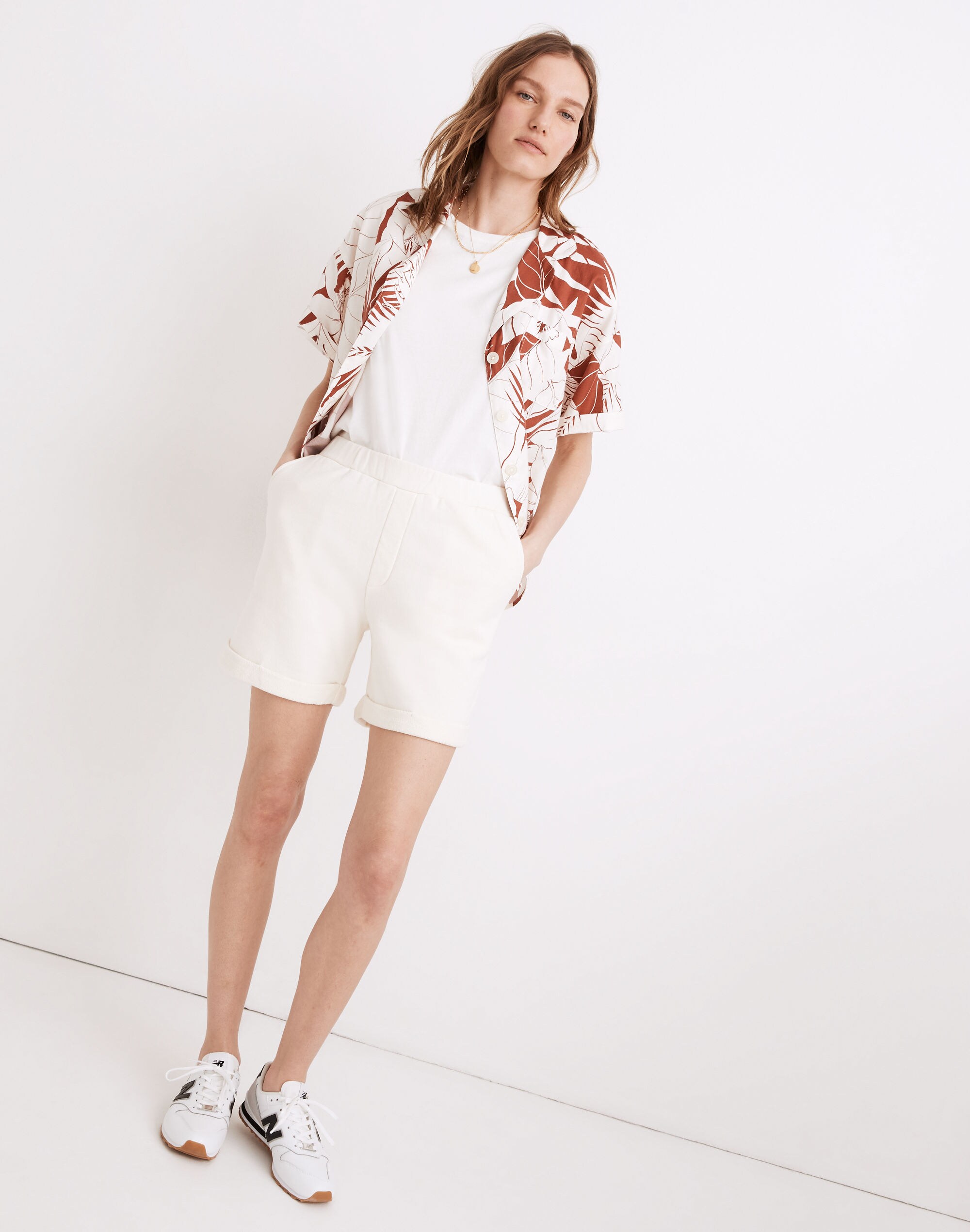 (Re)sourced Cotton Cuffed Sweatshorts