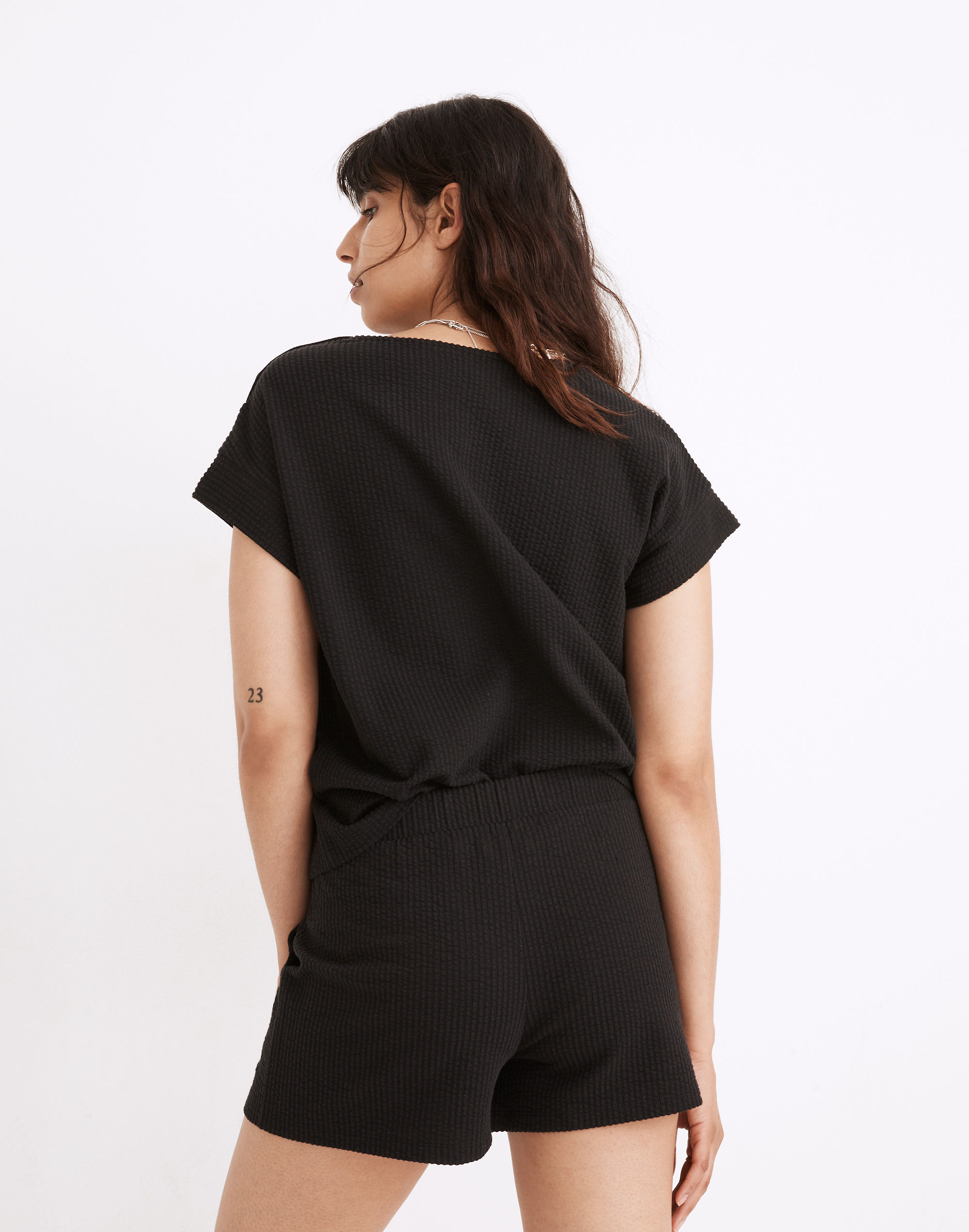 Seersucker Drawstring Shorts