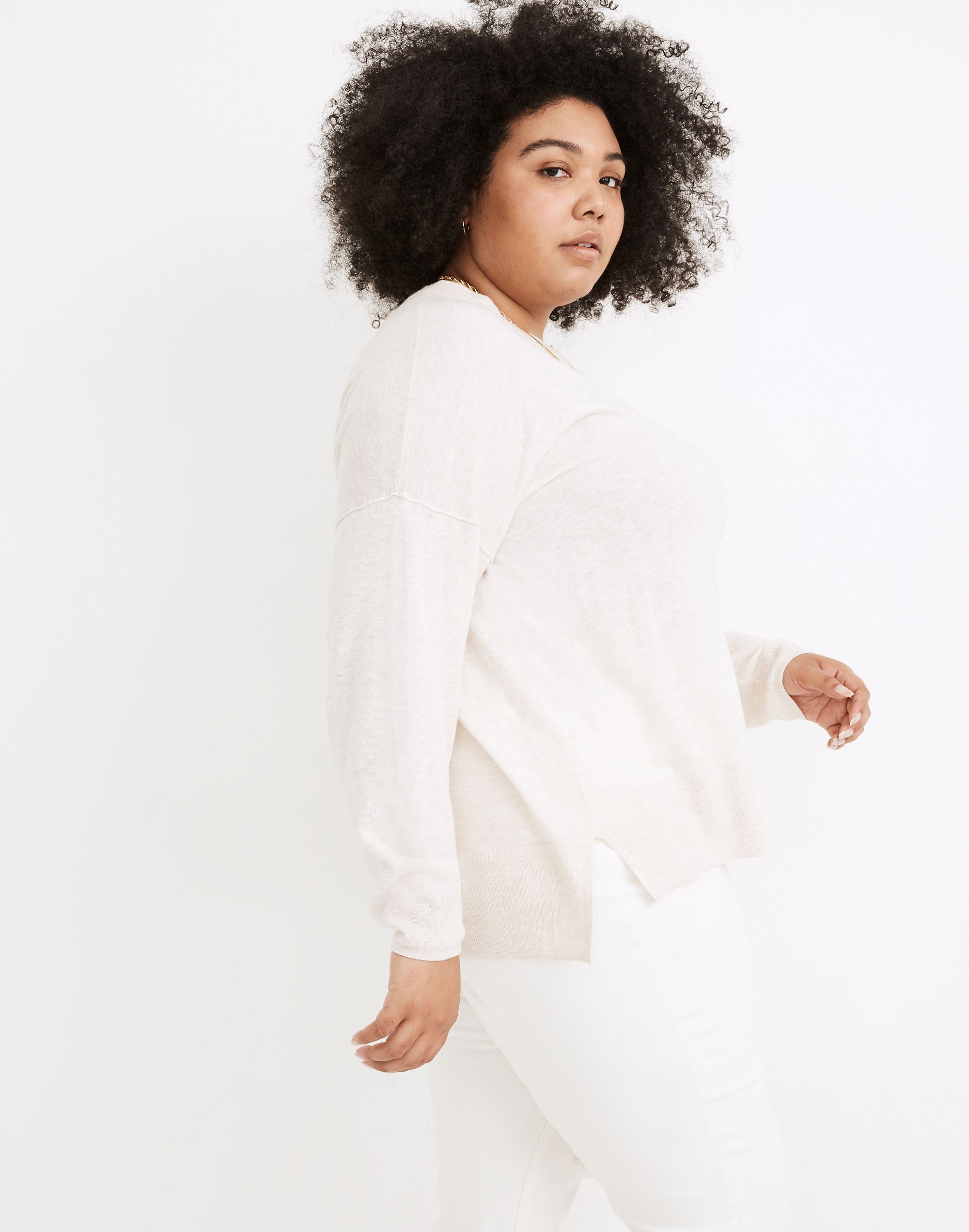 Plus Lightweight Pocket Pullover Sweater