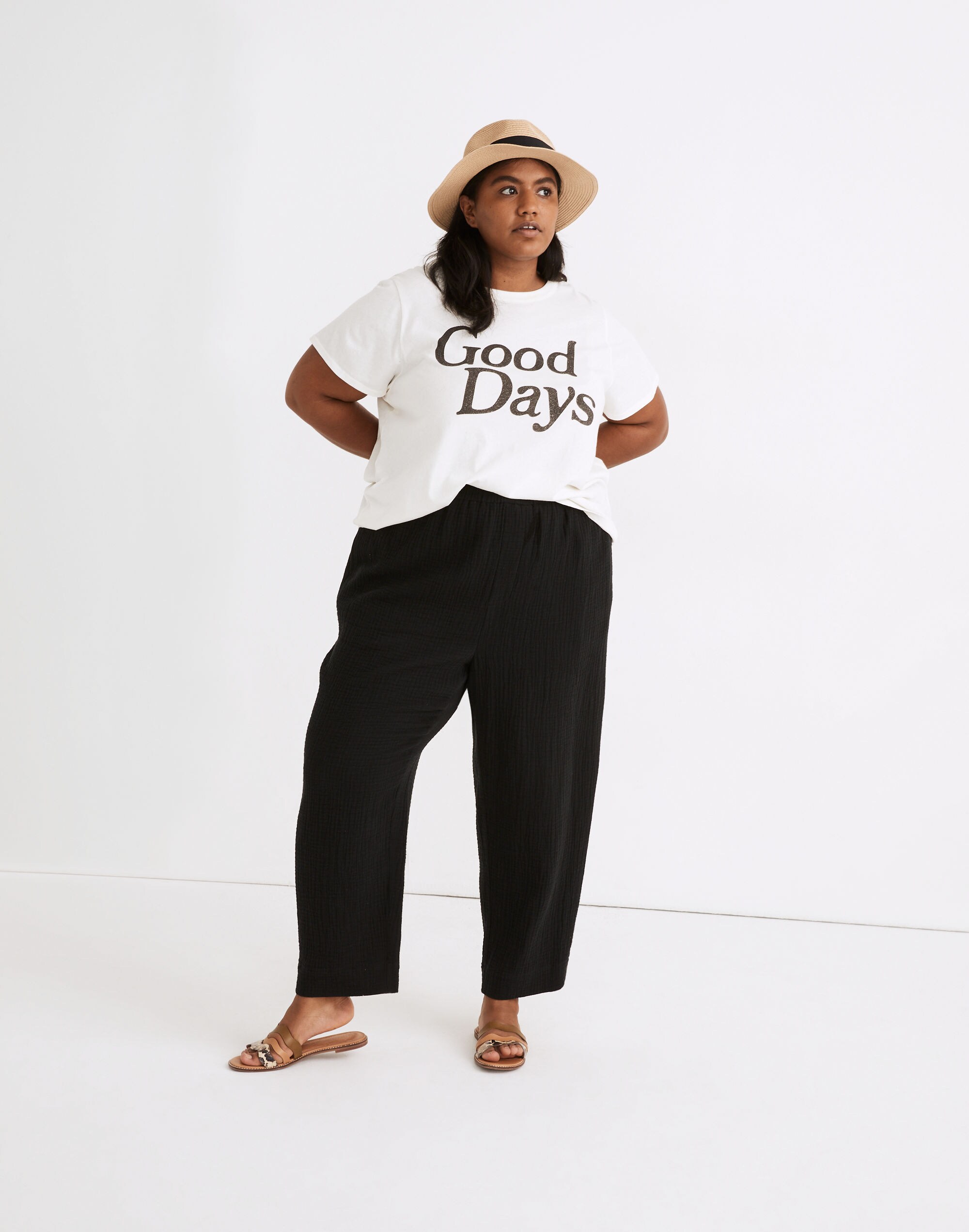 plus lightspun tapered huston pull-on crop pants