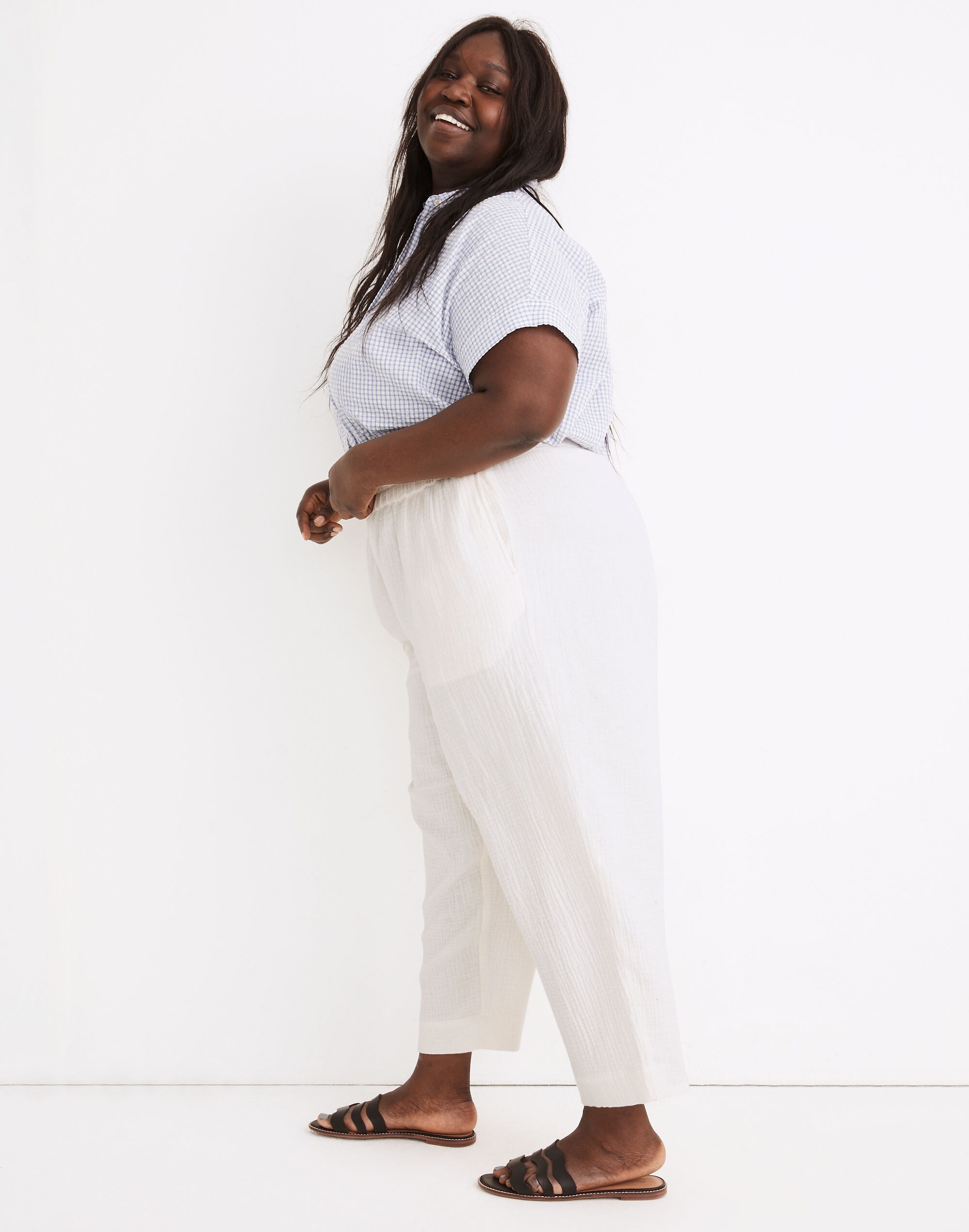 Plus Lightspun Tapered Huston Pull-On Crop Pants