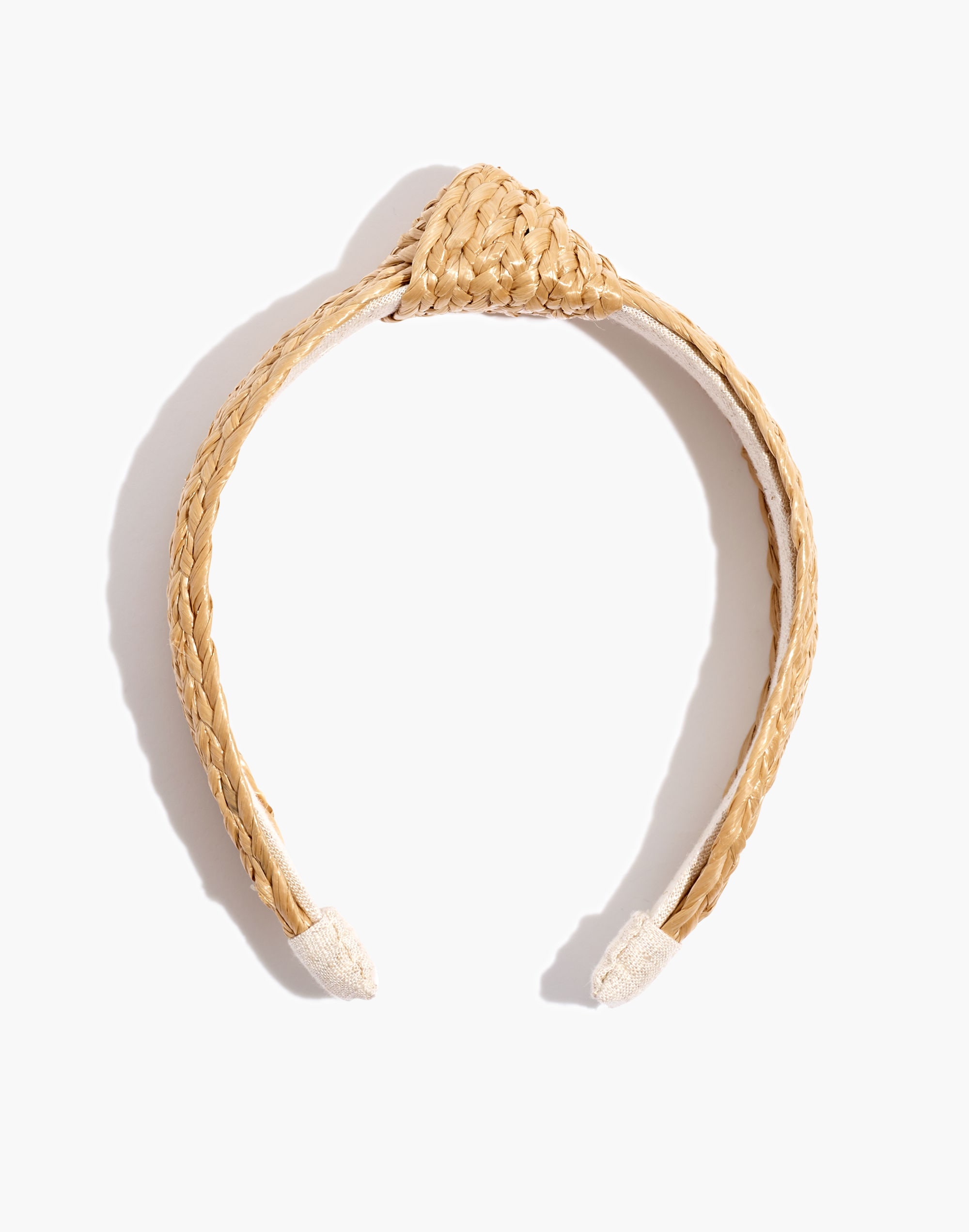knotted raffia headband